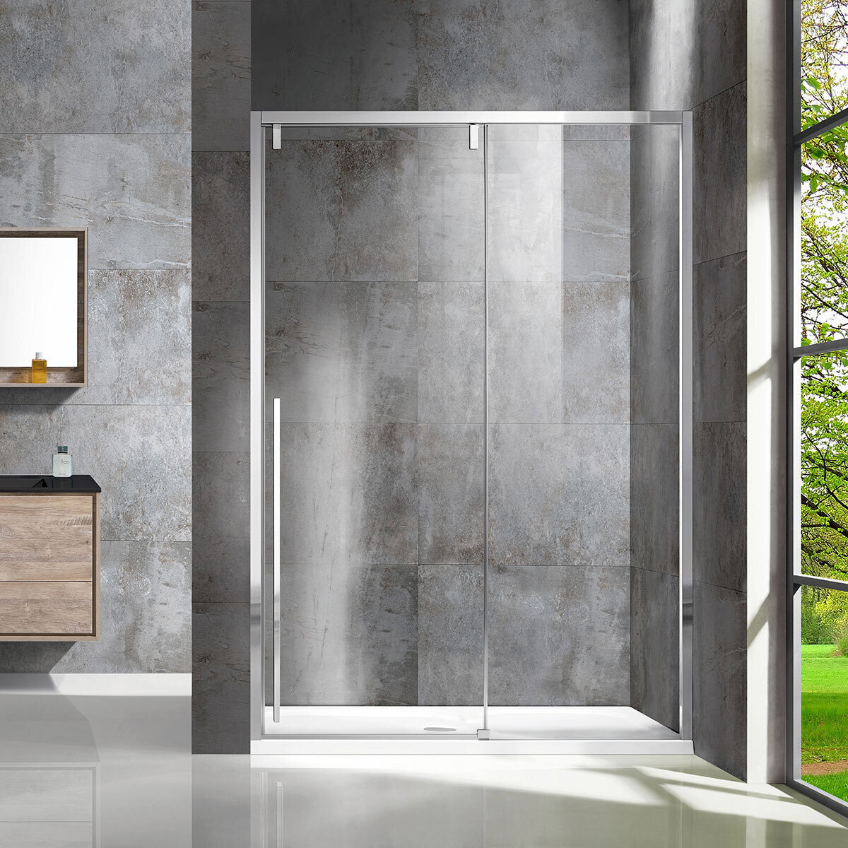 Изображение товара Душевая дверь VINCEA Lugano VDS-1L150CL-1 150 см с плавным закрыванием