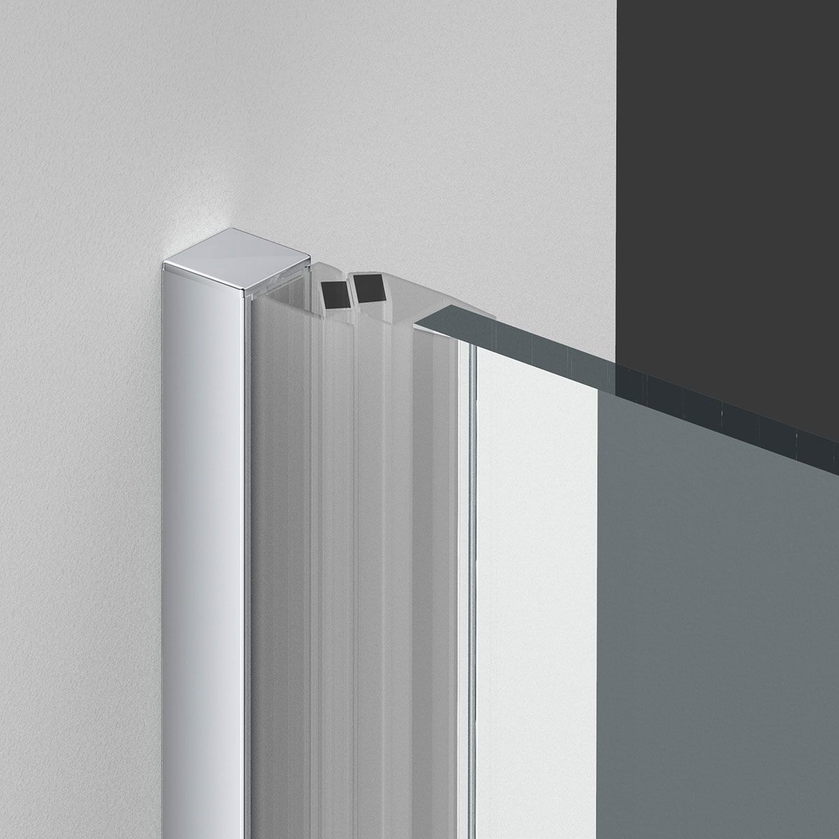 Изображение товара Душевая дверь Vincea Alpha VDP-3AL600CL 60 с раскосным профилем и закаленным стеклом