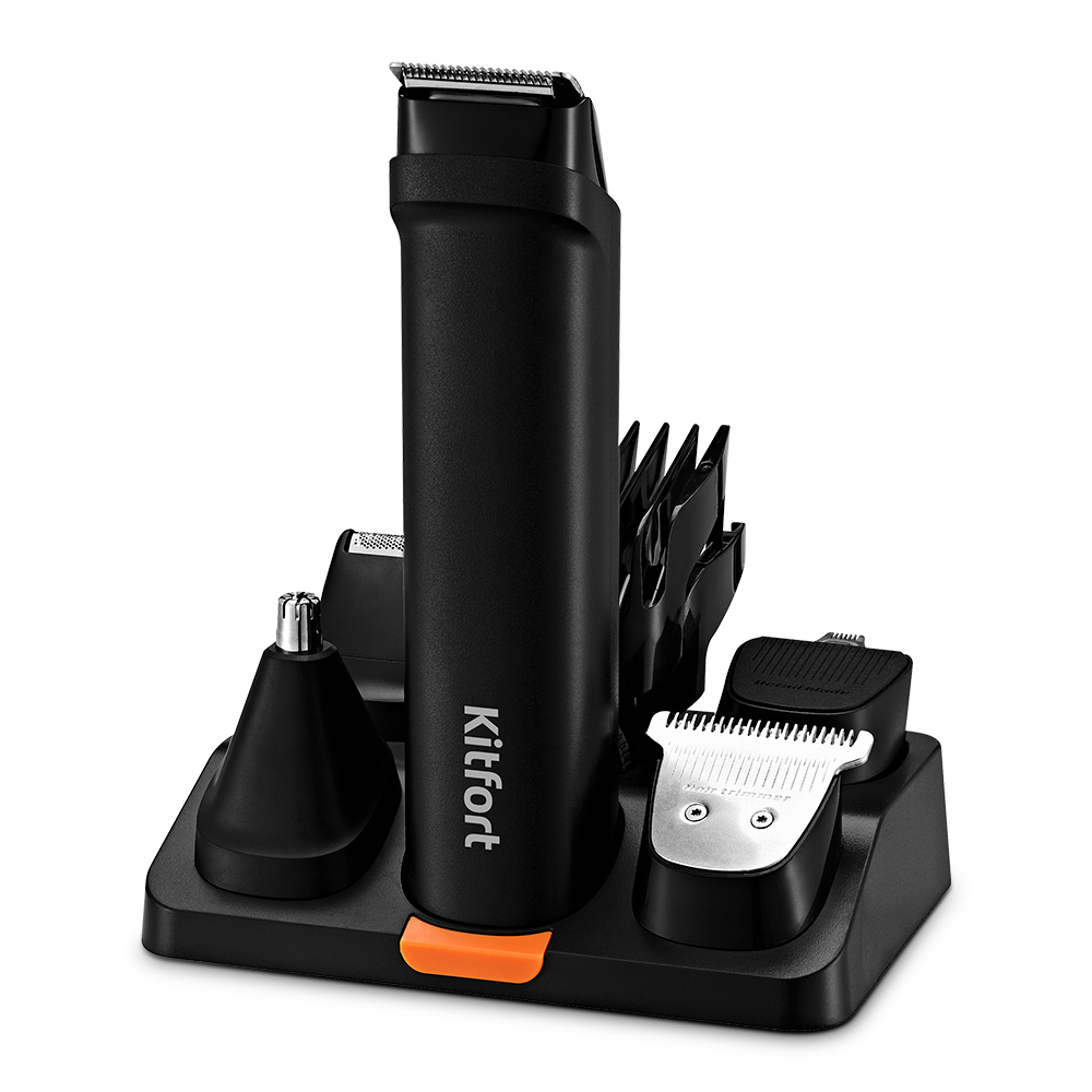 Изображение товара Многофункциональный триммер Kitfort 4 в 1 КТ-3140-2 с usb зарядкой черно-оранжевый