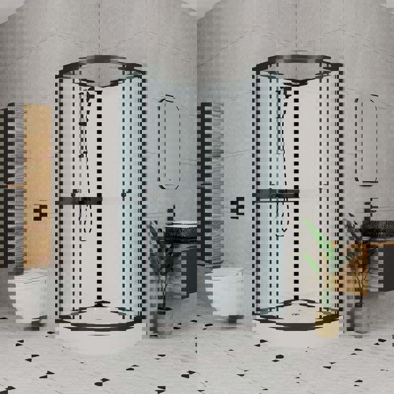Изображение товара Душевая кабина Bauedge SB0010B низкий поддон 90x90см
