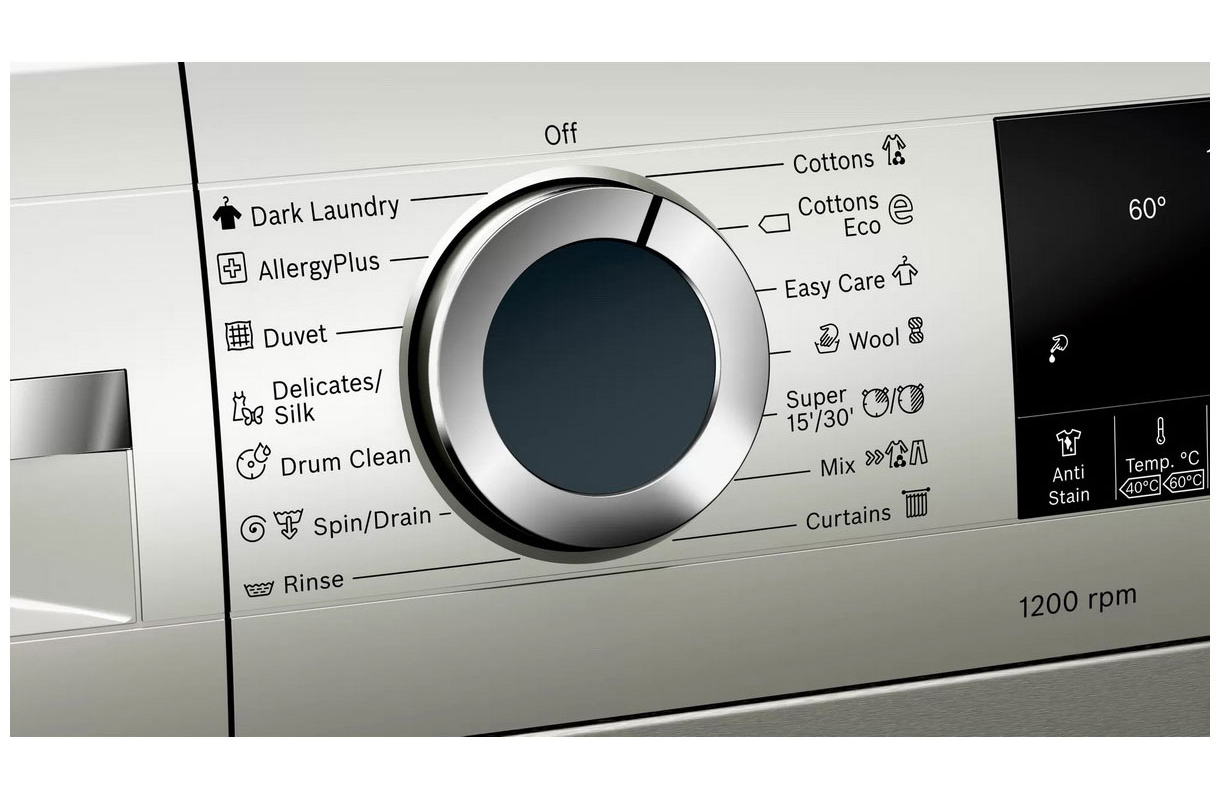 Изображение товара Стиральная машина Bosch Wga242xvme 9 кг 1200 об/мин серый inox-look