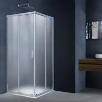 Изображение товара Душевой уголок Vincea Альфа VSS-3AL800MT квадрат 80x80см хромированный профиль эффект стекла рифленый