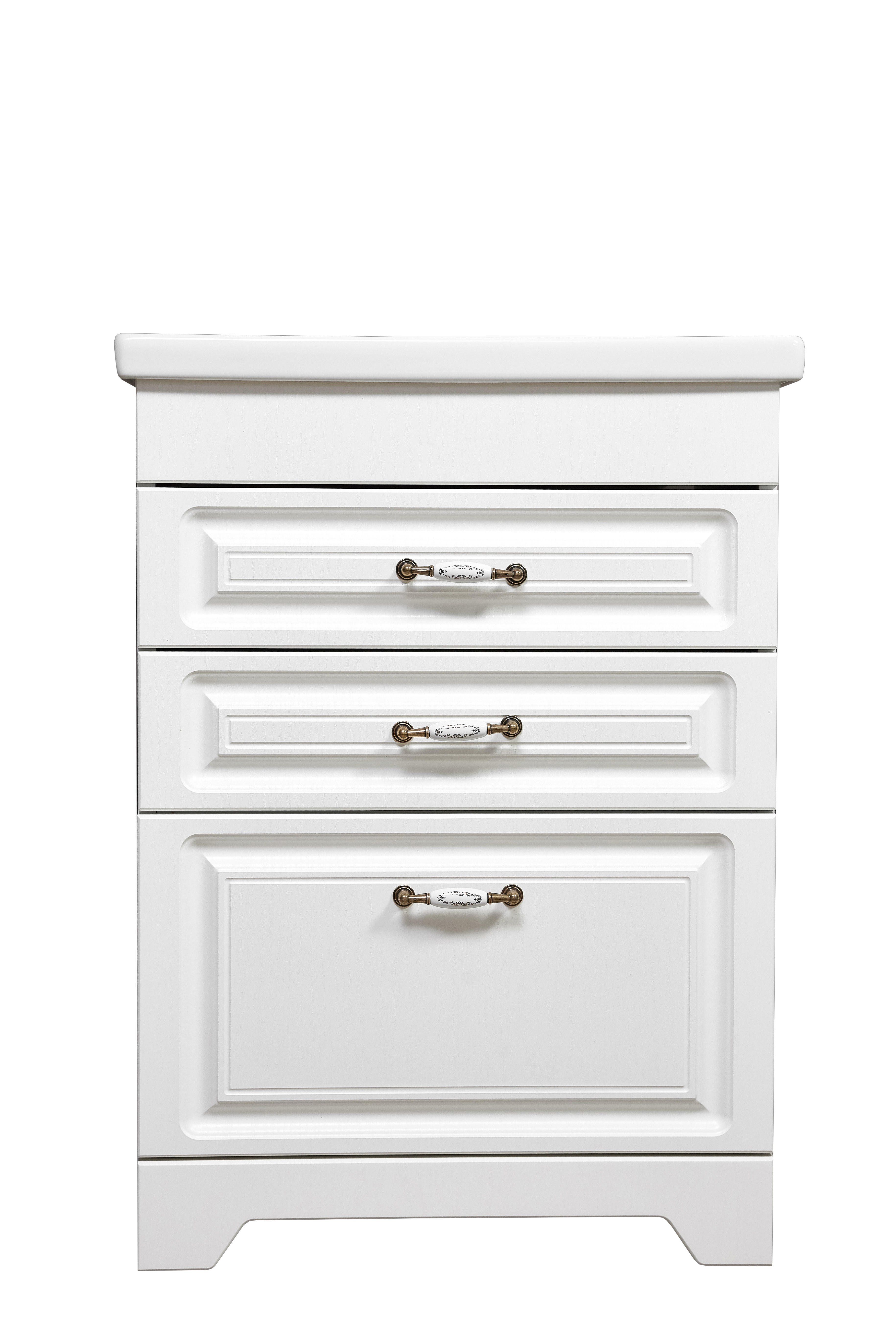 Изображение товара Тумба Stella Polar Кармела 60 см белая влагостойкая с 3 ящиком