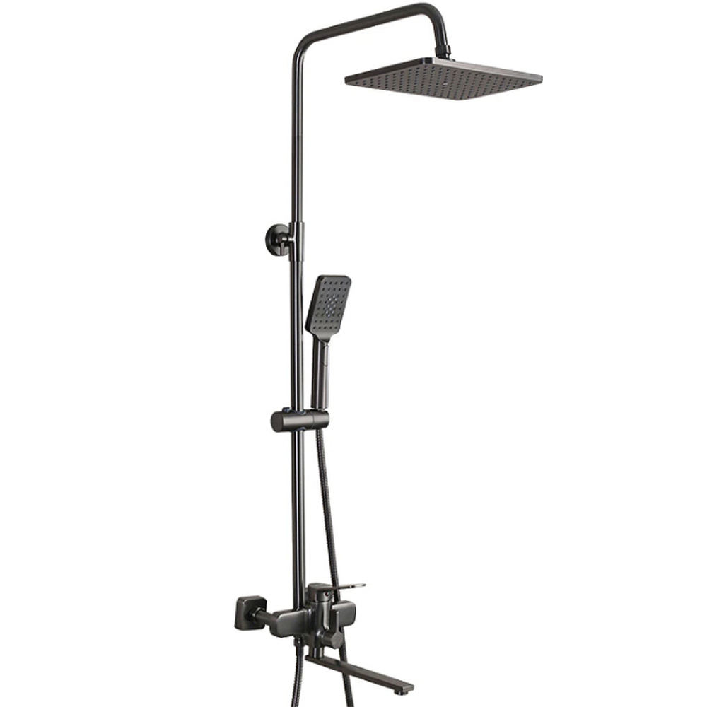 Изображение товара Душевая стойка Frap F F2462-9 3 режимная цвет оружейная сталь
