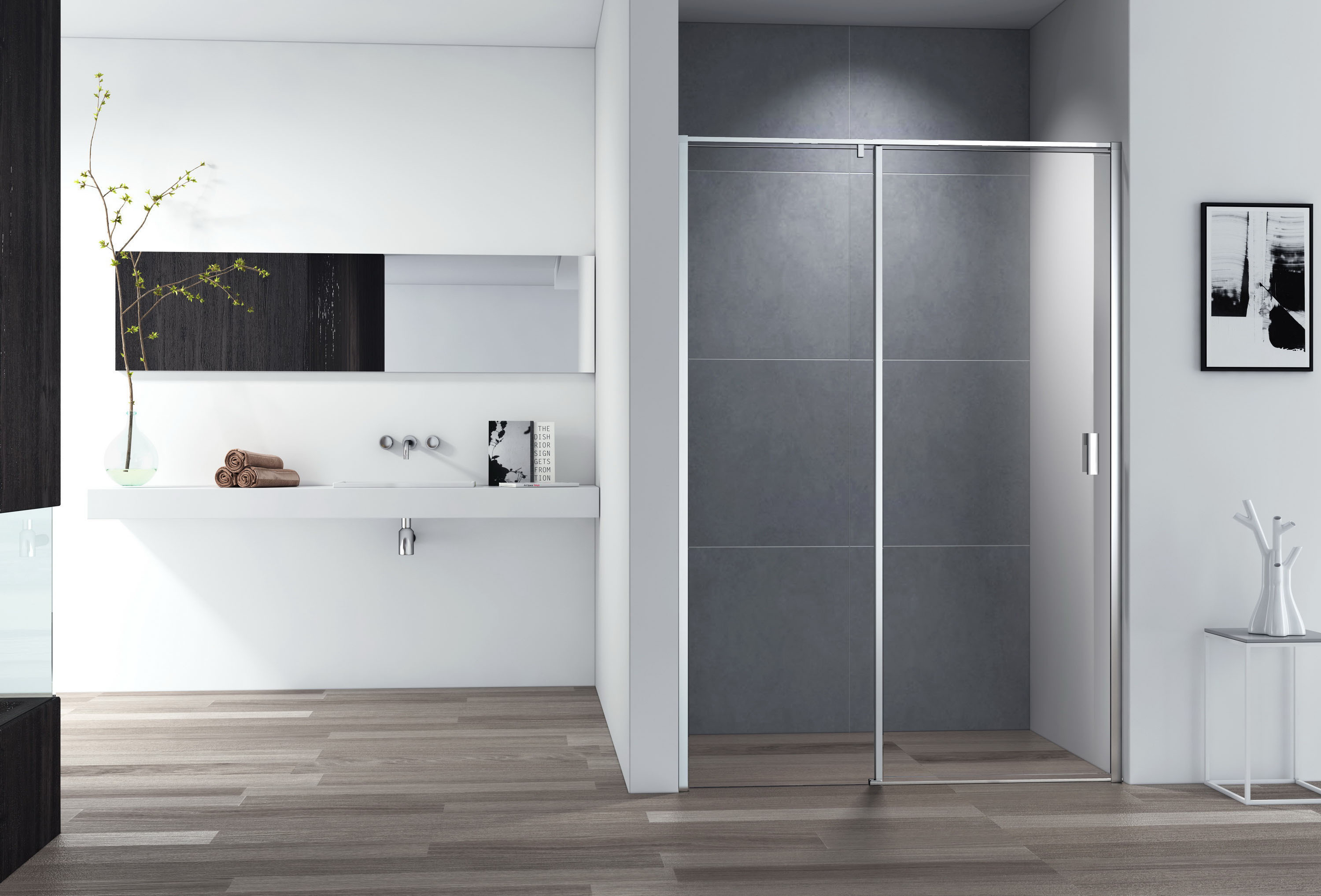 Изображение товара Душевая дверь Cezares URBAN-B-12-110-C-CR 110см эффект стекла прозрачный распашной Изображение товара Душевая дверь Cezares URBAN-B-12-110-C-CR 110см эффект стекла прозрачный распашной