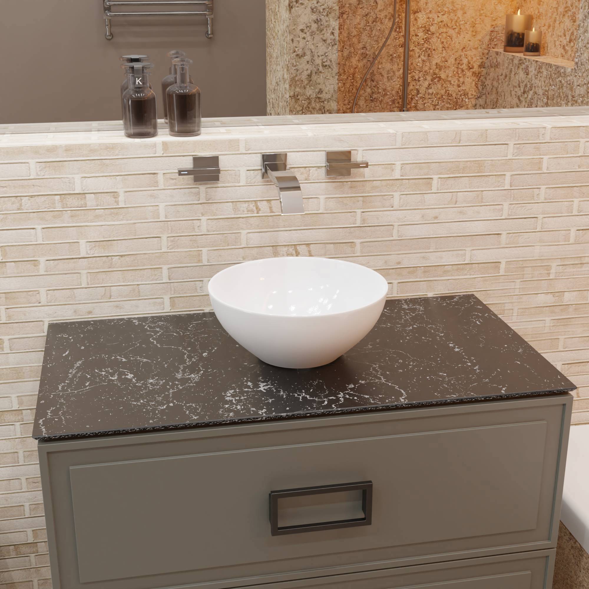 Изображение товара Раковина накладная Charus emilia 700-013W 32см цвет белый