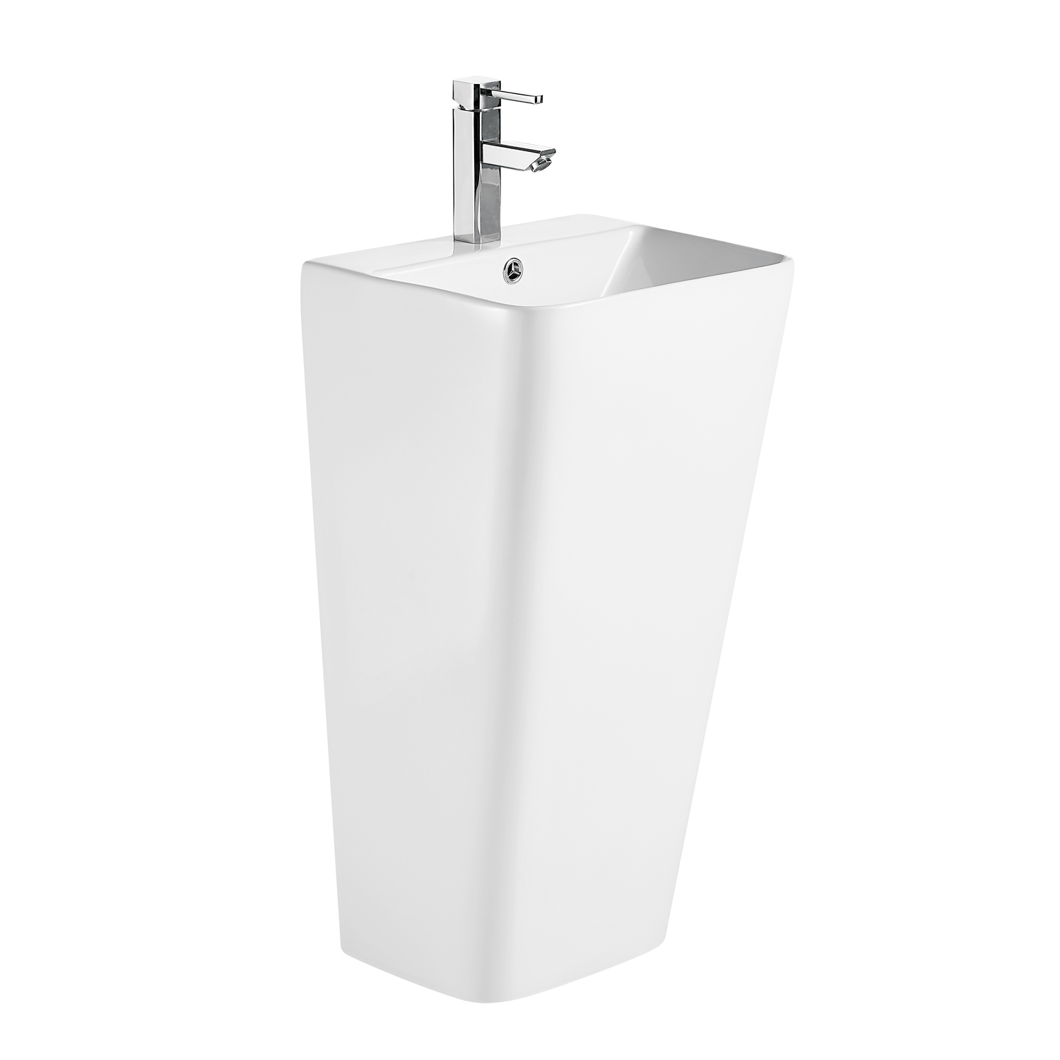 Изображение товара Раковина моноблок AZARIO Fretta Square AZ-302 44x83.5x38 см белая