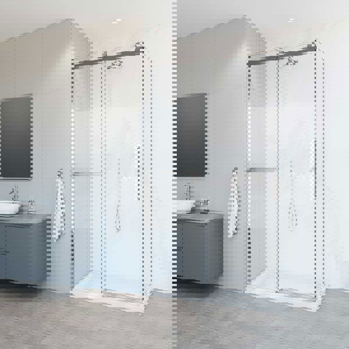 Изображение товара Душевой уголок Vincea Como Soft 80x150 см раздвижной без поддона