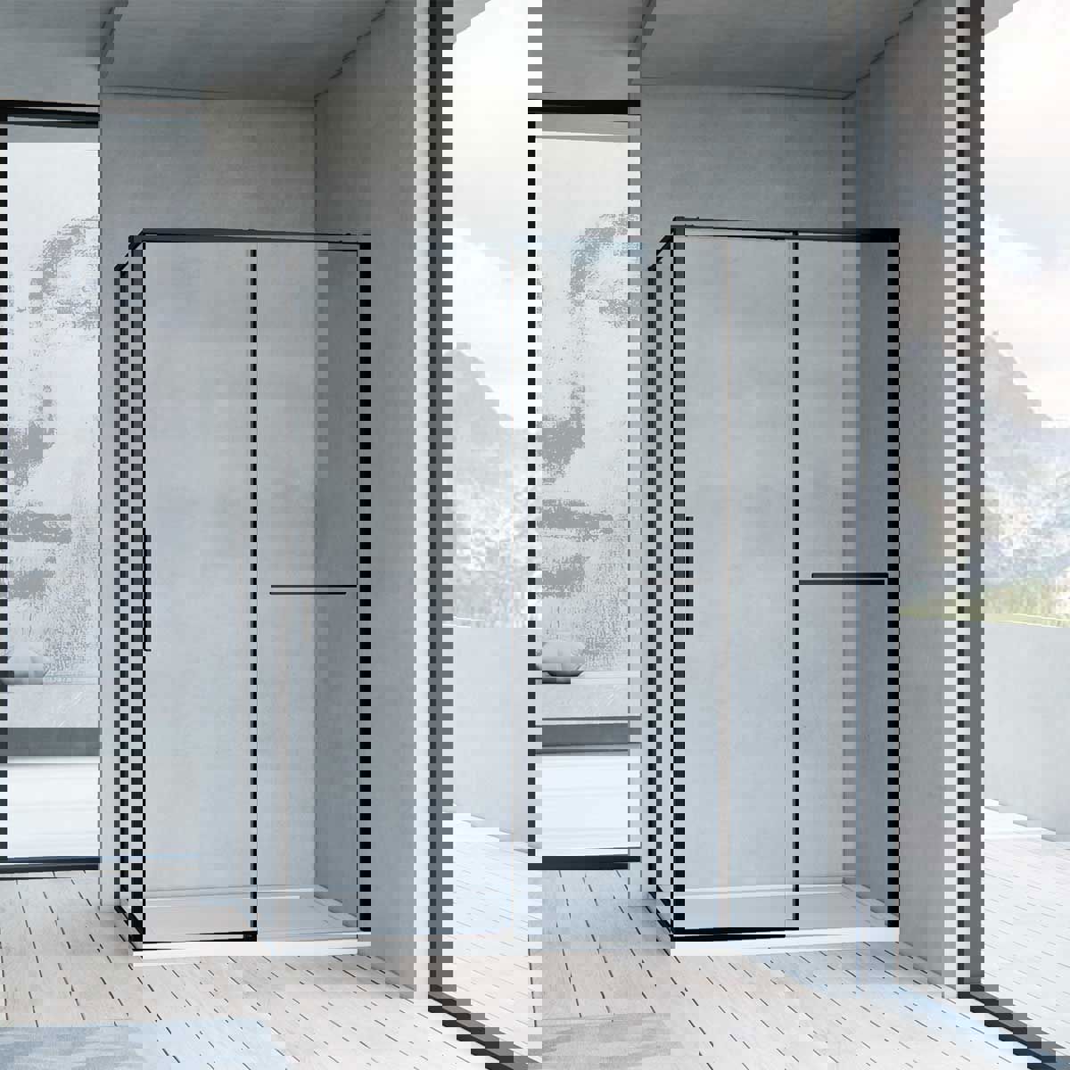 Изображение товара Душевой уголок Vincea Slim Soft VSR-1SS9015CLB 90x150 см черный