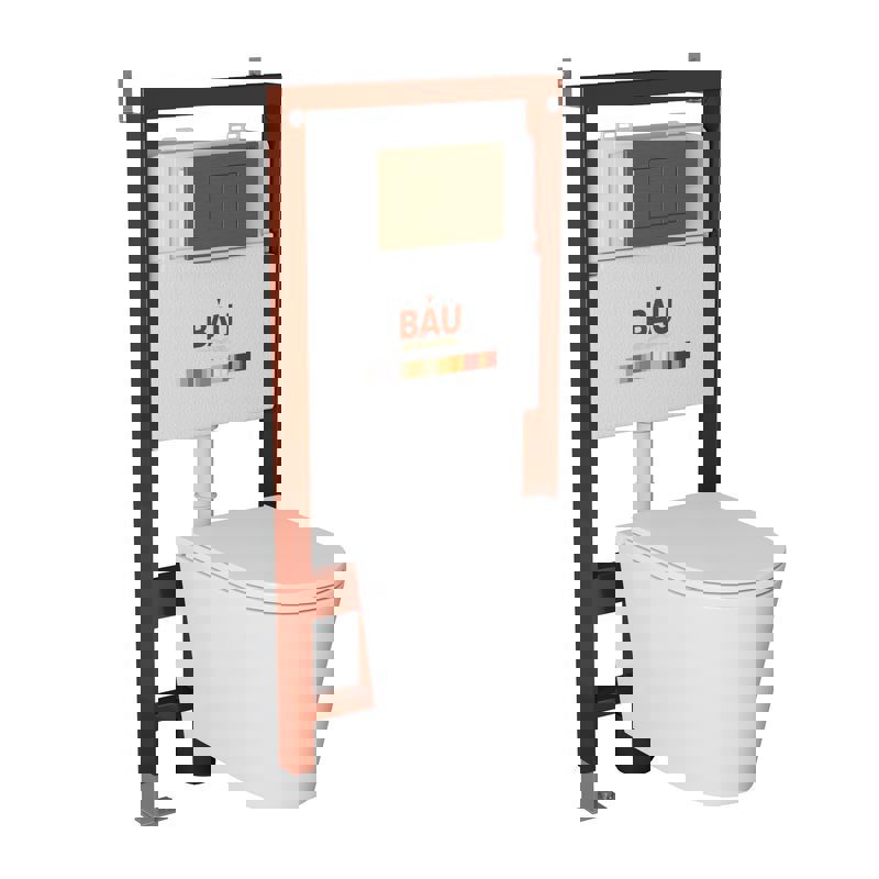 Изображение товара Комплект инсталляция с унитазом Bauedge Q111300-BK0001-HQ2-Q00012 белый