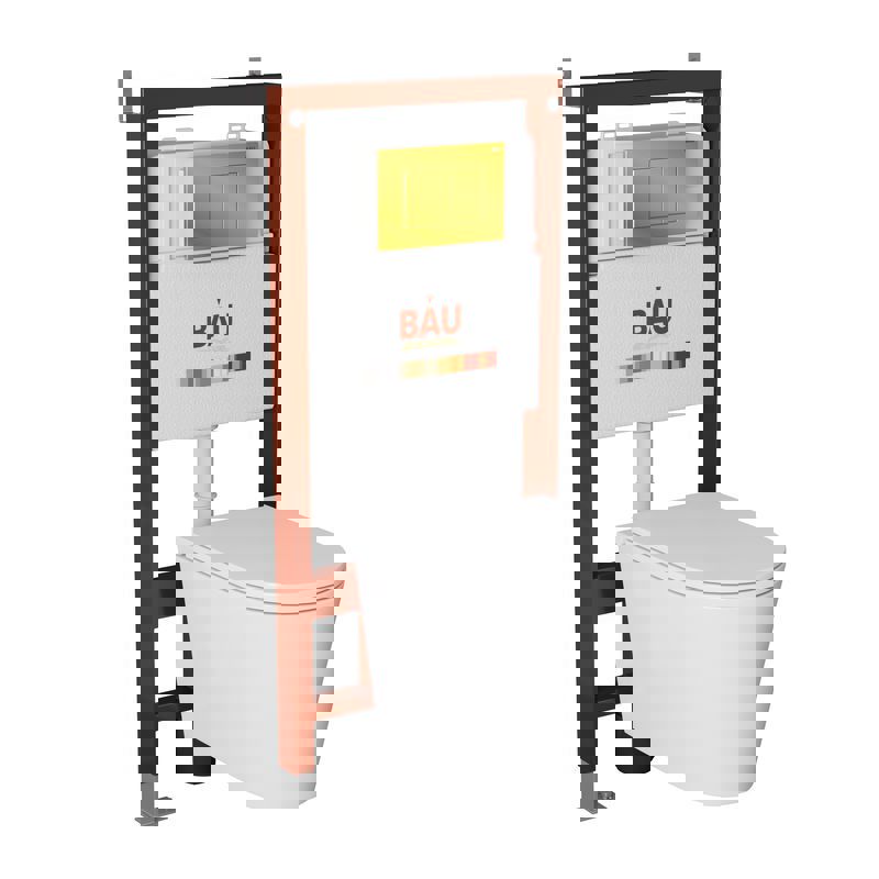 Изображение товара Комплект инсталляции с унитазом Bauedge Q111300-BK0001-HQ2-Q00013 белый