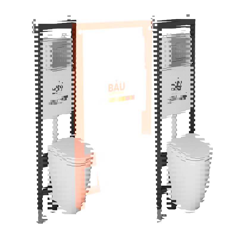 Изображение товара Комплект инсталляции с унитазом Bauedge Q111300-BL0001-HQ2-Q00002 белый