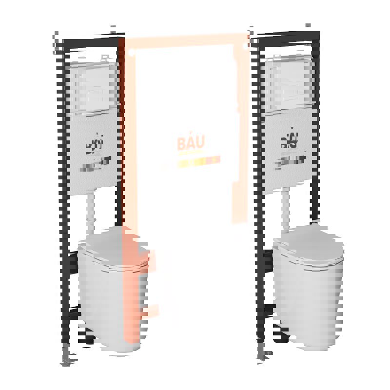 Изображение товара Комплект инсталляция с унитазом Bauedge Q111300-NM0003-PRO-Q00001 цвет белый