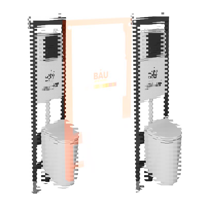 Изображение товара Комплект инсталляции и унитаз Bauedge Q111300-NM0003-PRO-Q00008 белый