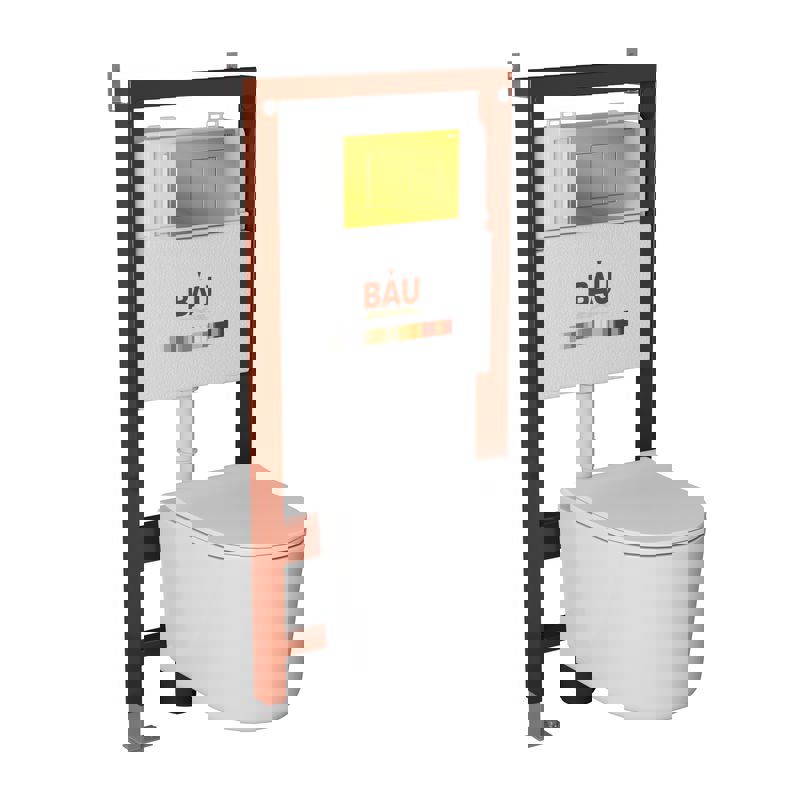 Изображение товара Комплект инсталляция с унитазом Bauedge Q111300-NM0003-PRO-Q00013 цвет белый