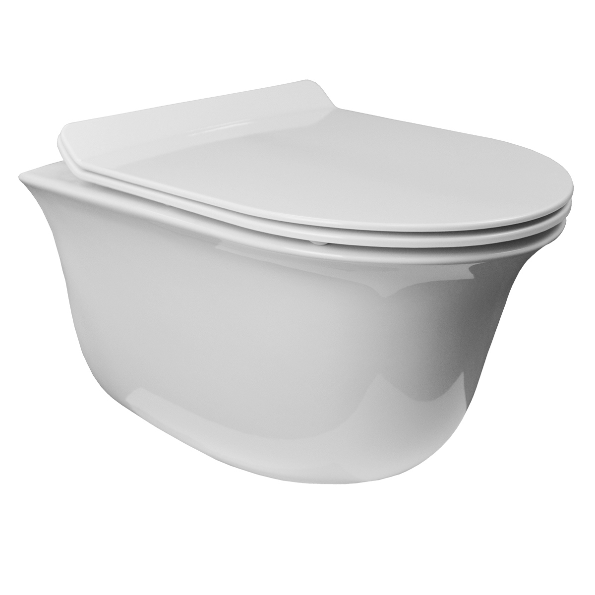Изображение товара Подвесной унитаз Azario Felice AZ-0051 с сиденьем микролифт глянцевый белый