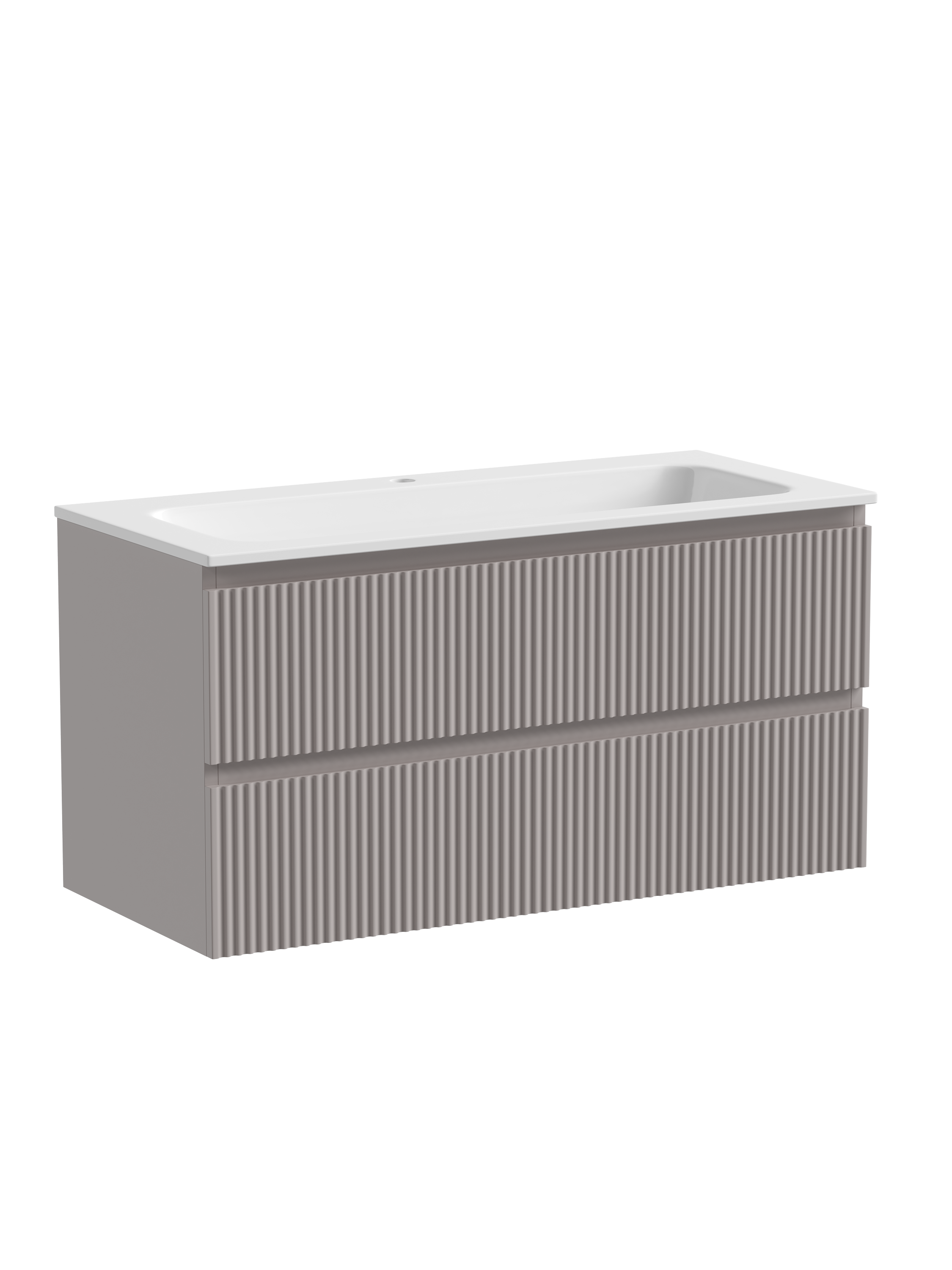 Изображение товара Тумба под раковину Sancos Snob R Doha Soft SNR100SM подвесная 109.50см цвет серый