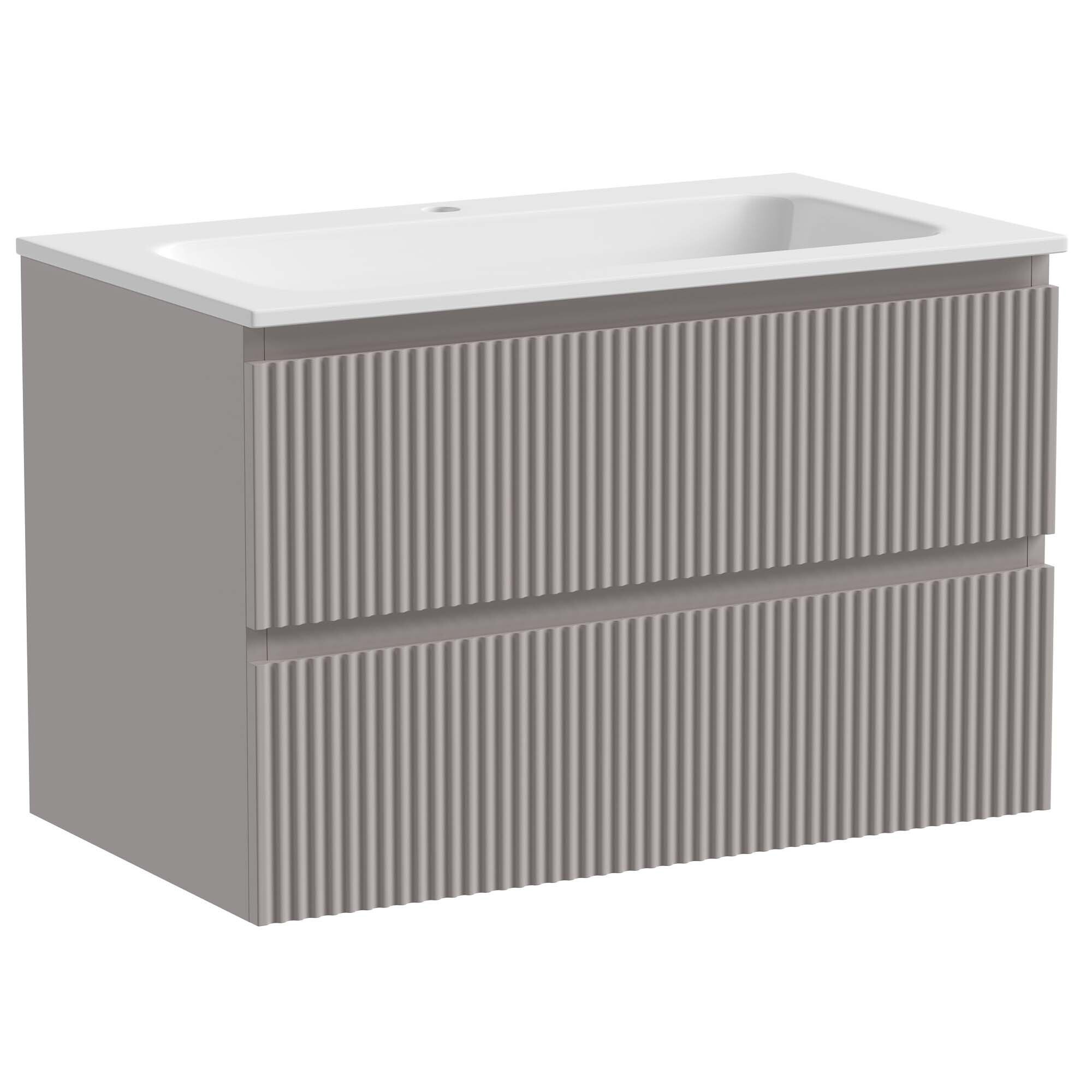 Изображение товара Тумба под раковину Sancos Snob R Doha Soft SNR80SM подвесная 79см цвет серый