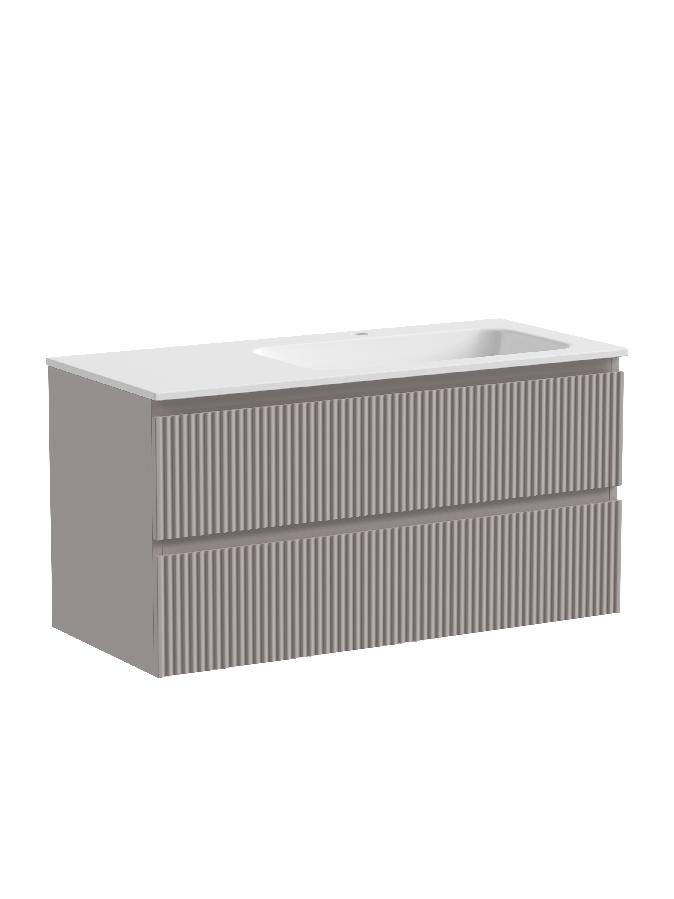 Изображение товара Тумба под раковину Sancos Snob R Doha Soft SNR100RSM подвесная 99.50см цвет серый