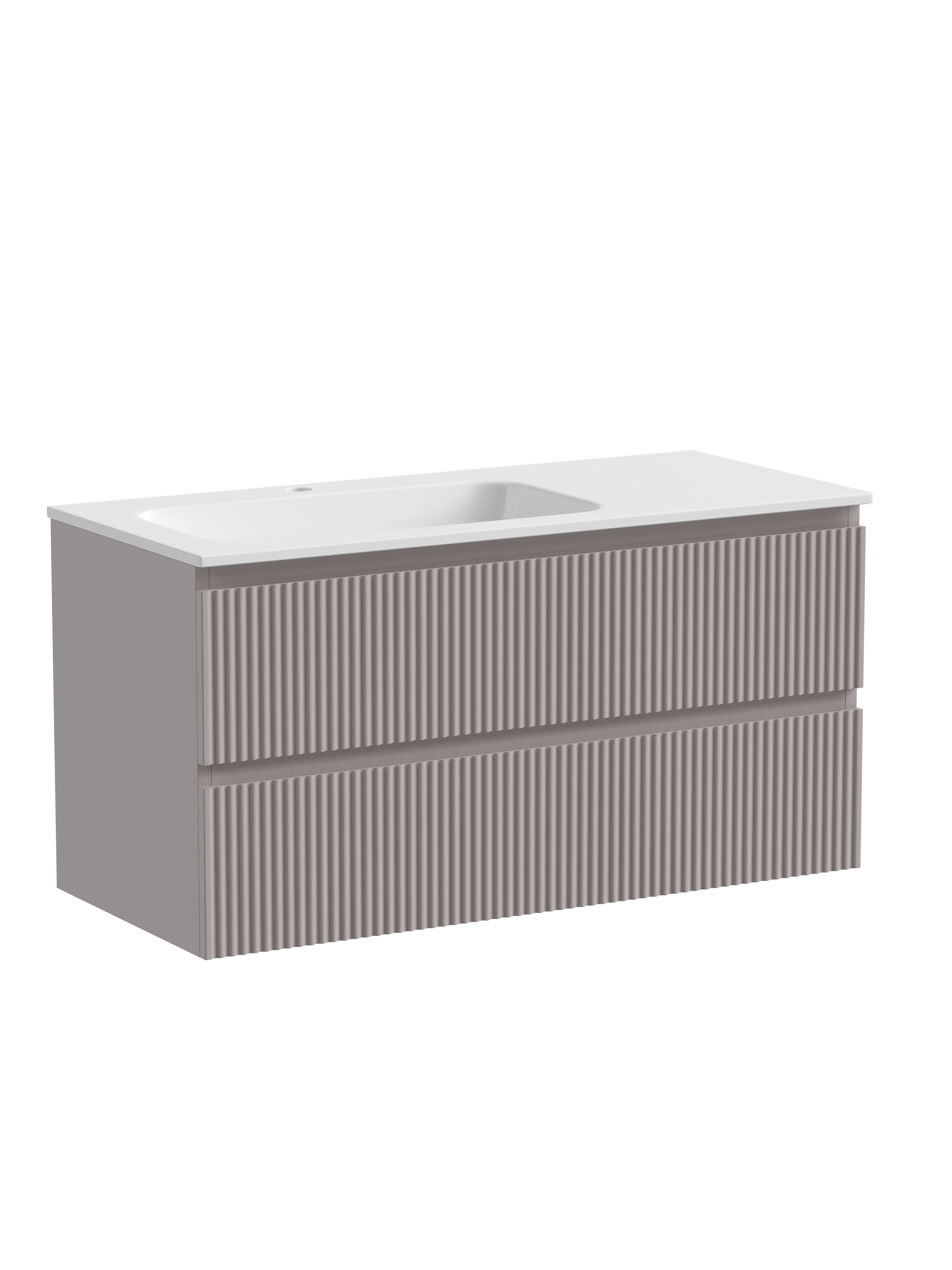 Изображение товара Тумба под раковину Sancos Snob R Doha Soft SNR100LSM подвесная 99.5см серый Италия