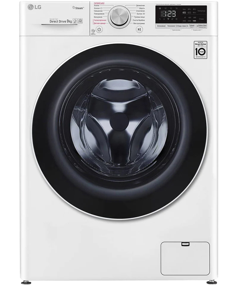 Изображение товара Стиральная машина Lg F4v5vs0w 60x85x56.5 см 9 кг цвет белый