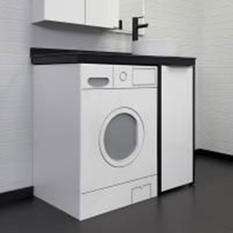 Изображение товара Тумба под стиральную машину Comforty Лозанна 100см с раковиной бежевый и белый