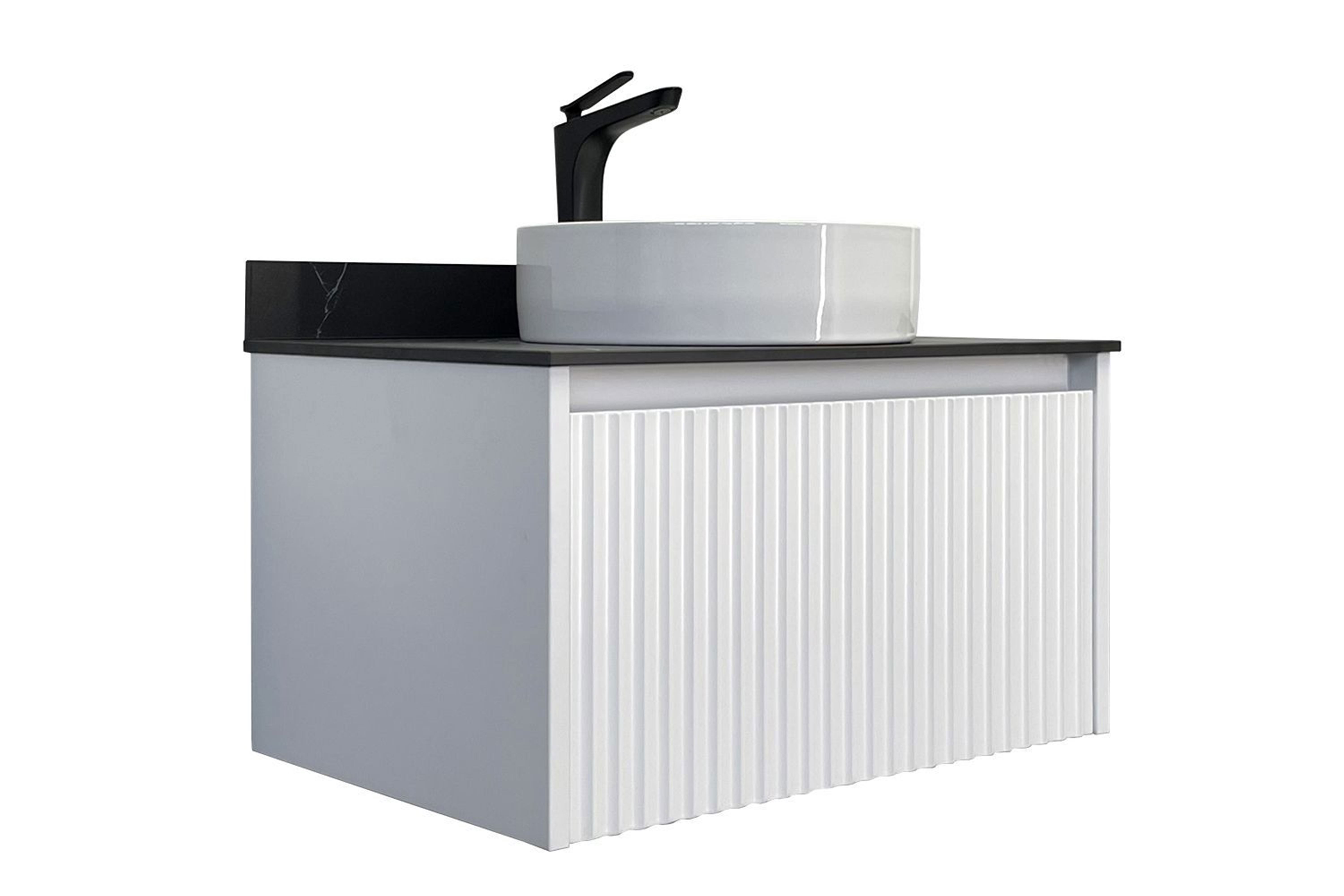 Изображение товара Тумба под раковину Comforty Марсель 75 см с белой матовой отделкой и раковиной