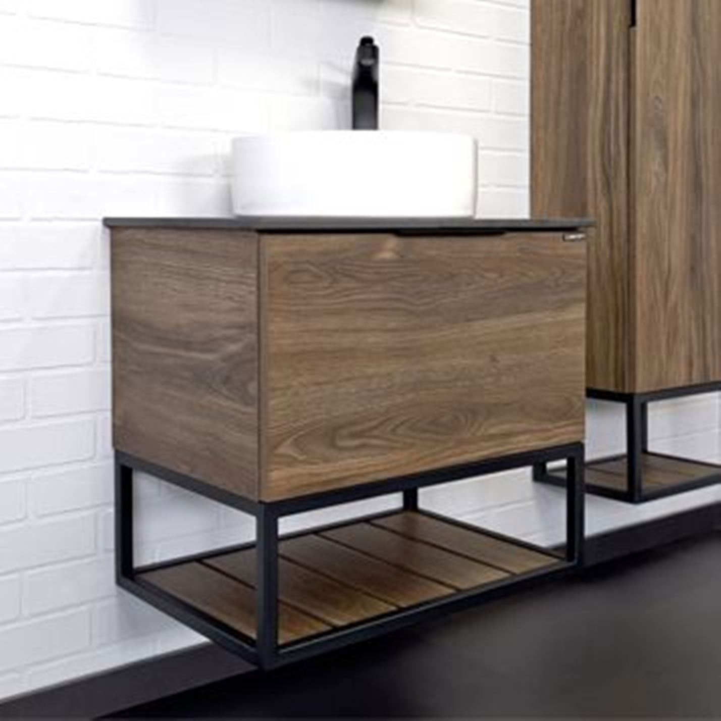 Изображение товара Тумба под раковину Comforty Порто 60 см с накладной раковиной