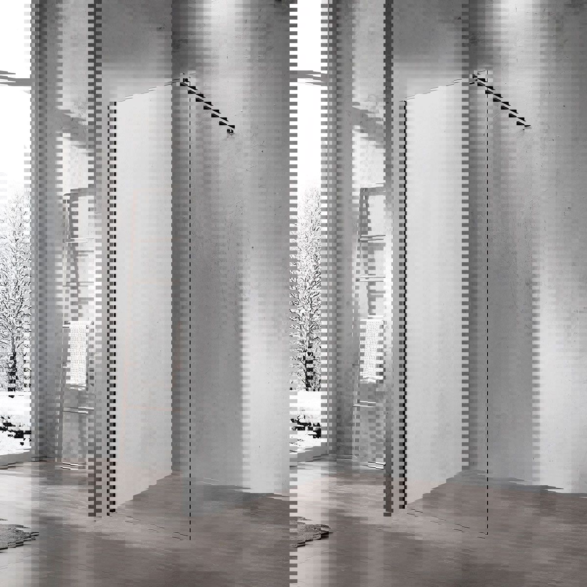 Изображение товара Душевая перегородка Vincea Walk-In VSW-1H600CLB 60x200 см прозрачное стекло черный профиль