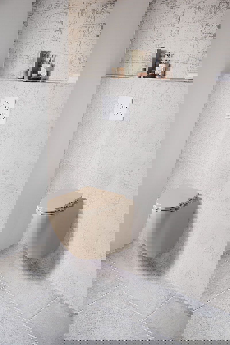 Изображение товара Подвесной унитаз Vincea Globo VT1-14SMC безободковый с мягким сиденьем капучино