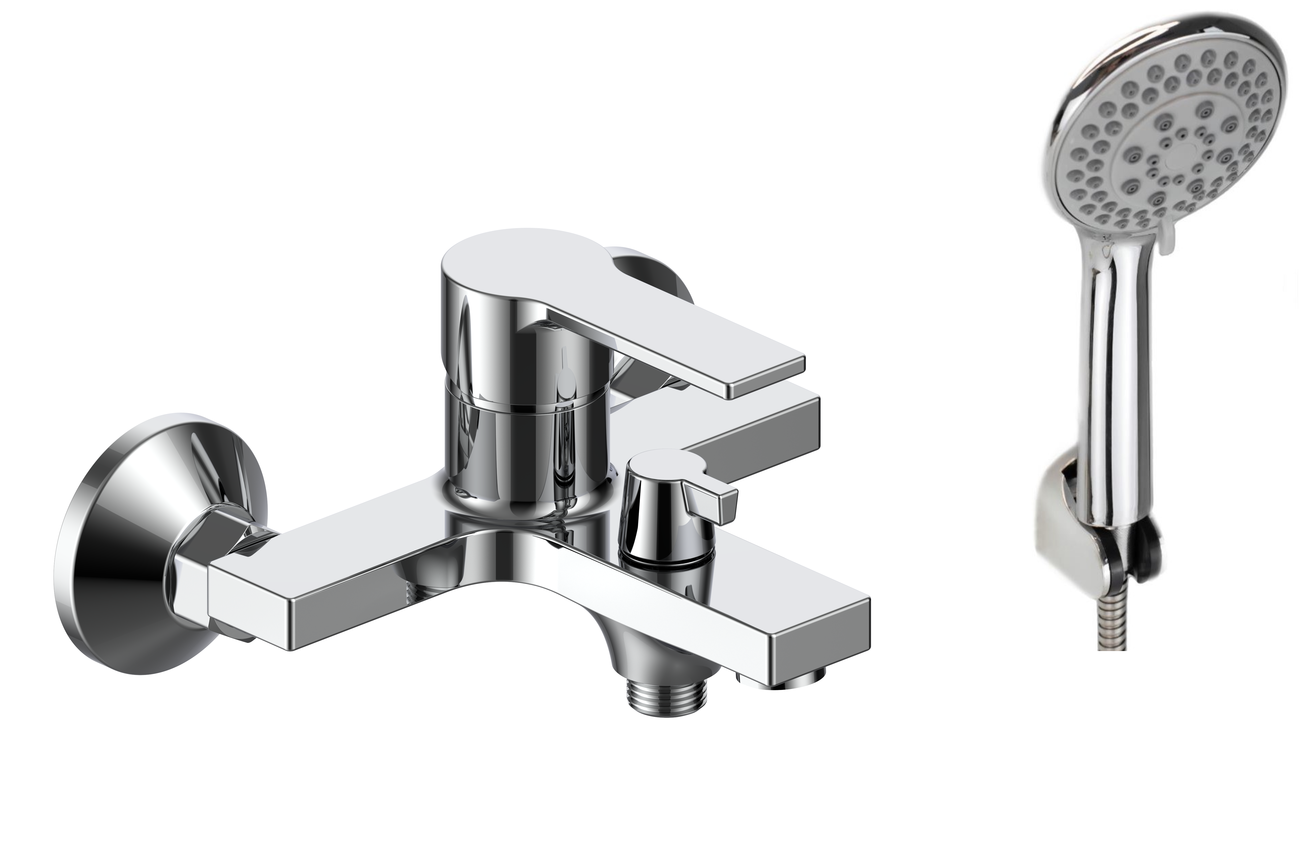 Изображение товара Смеситель для ванны VODA Raft — однорычажный, 5 режимов душа, хром