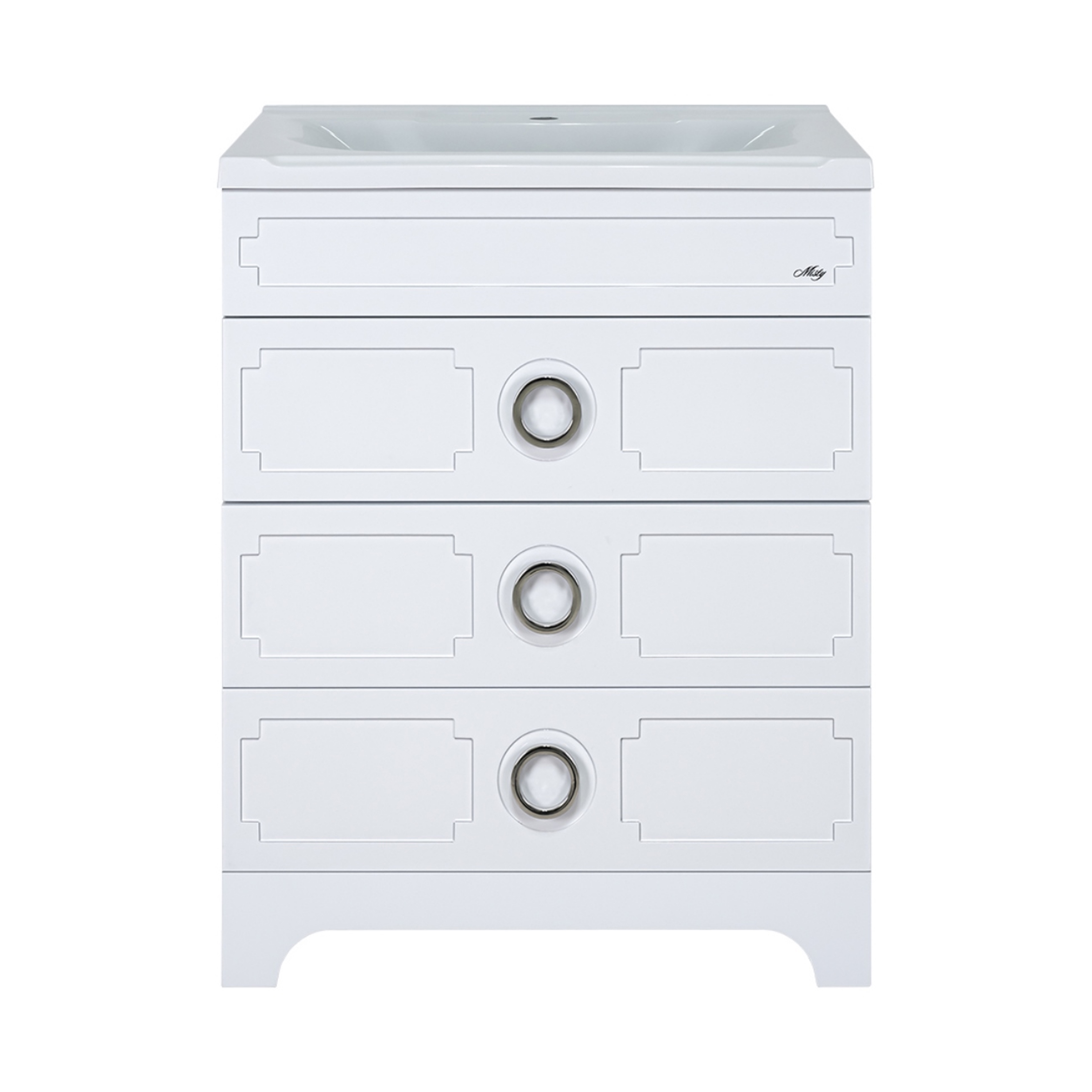 Изображение товара MISTY Лейла 60 белая тумба под раковину с раковиной Россия