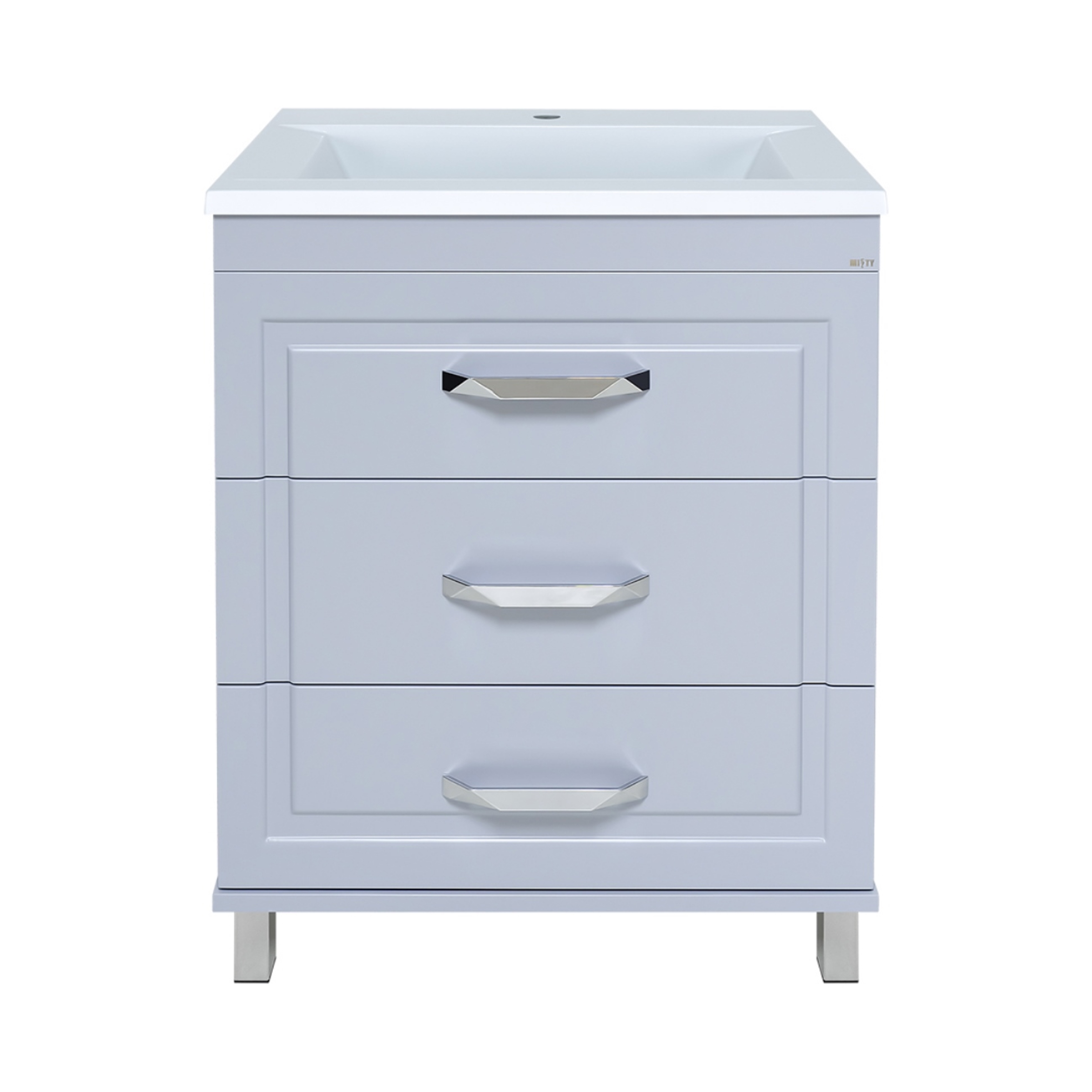 Изображение товара Тумба под раковину Misty Терра 70 см с раковиной серый голубой Россия