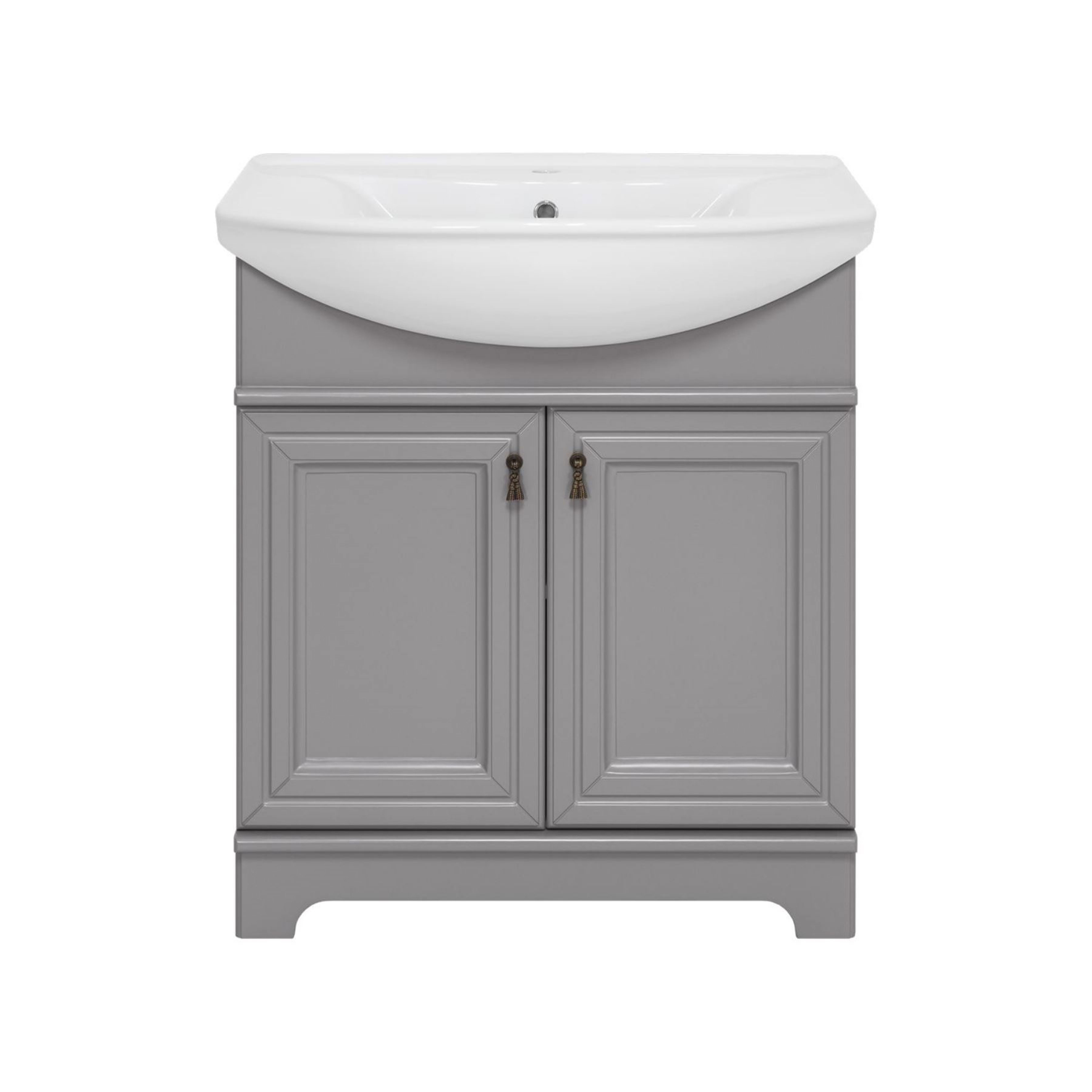 Изображение товара Тумба под раковину Misty Лувр УТ000014249 75см с раковиной цвет серый