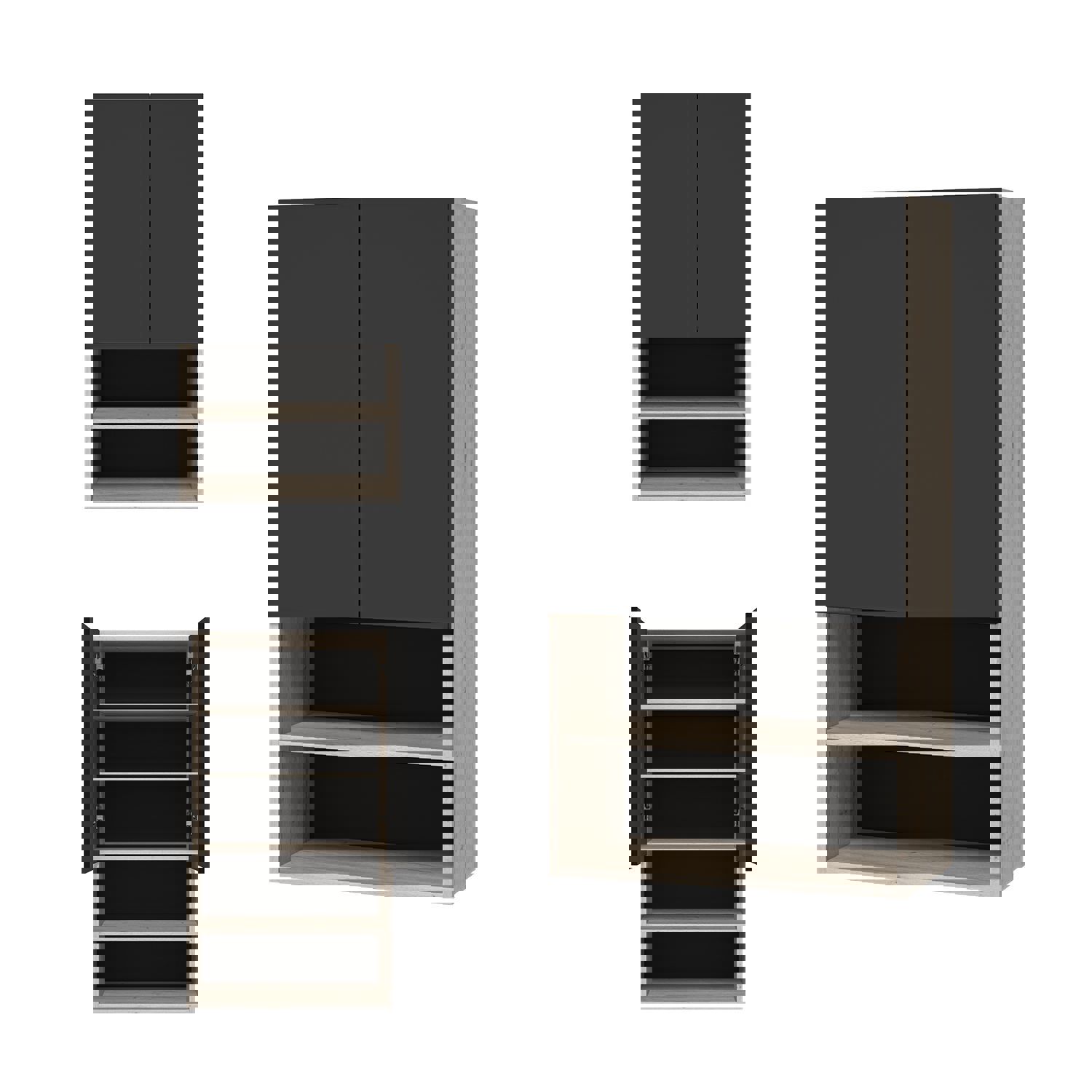 Изображение товара Шкаф над стиральной машиной Misty Поло 60 см цвет черный матовый/бежевый
