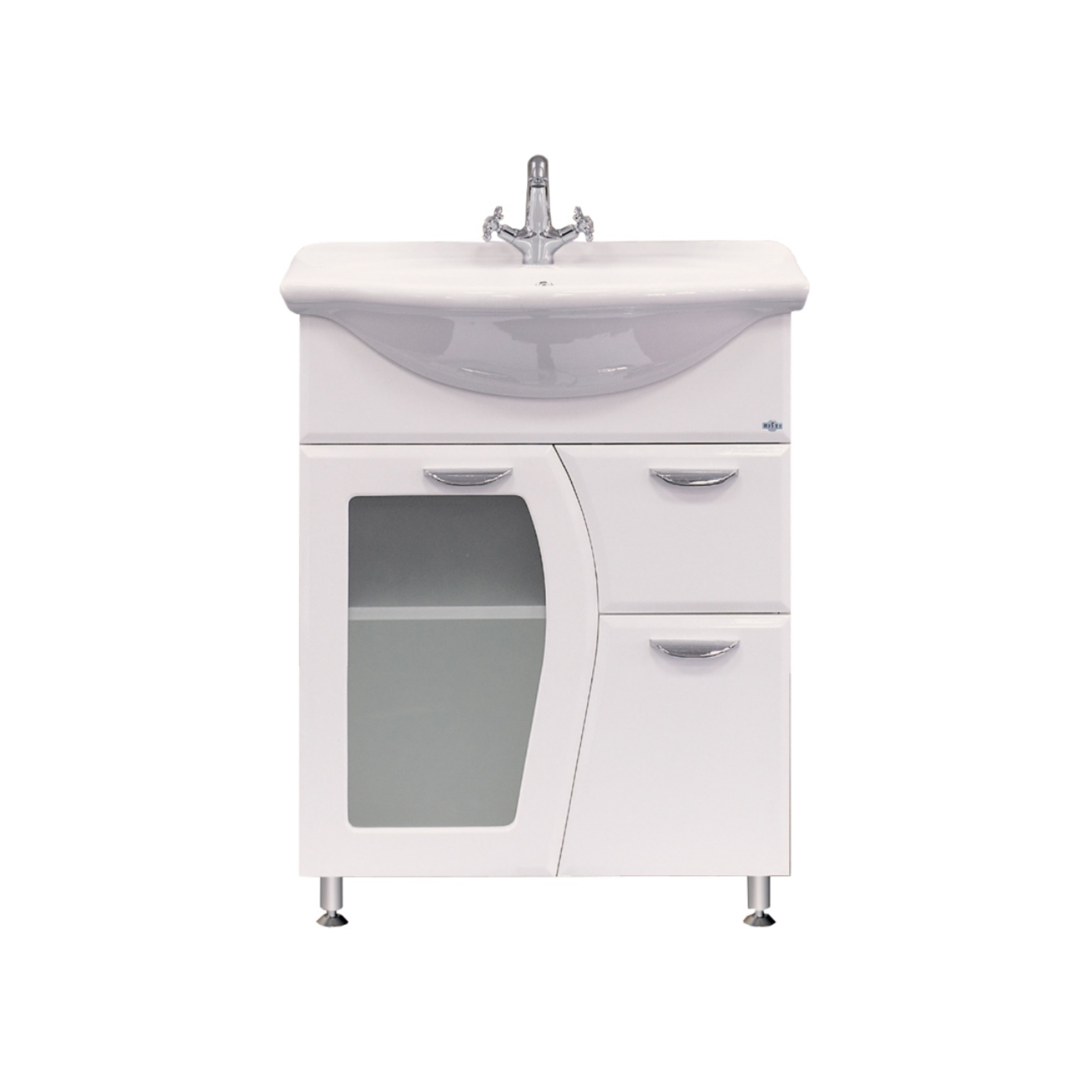 Изображение товара Тумба под раковину Misty Дрея СО000000130 65см с раковиной цвет белый