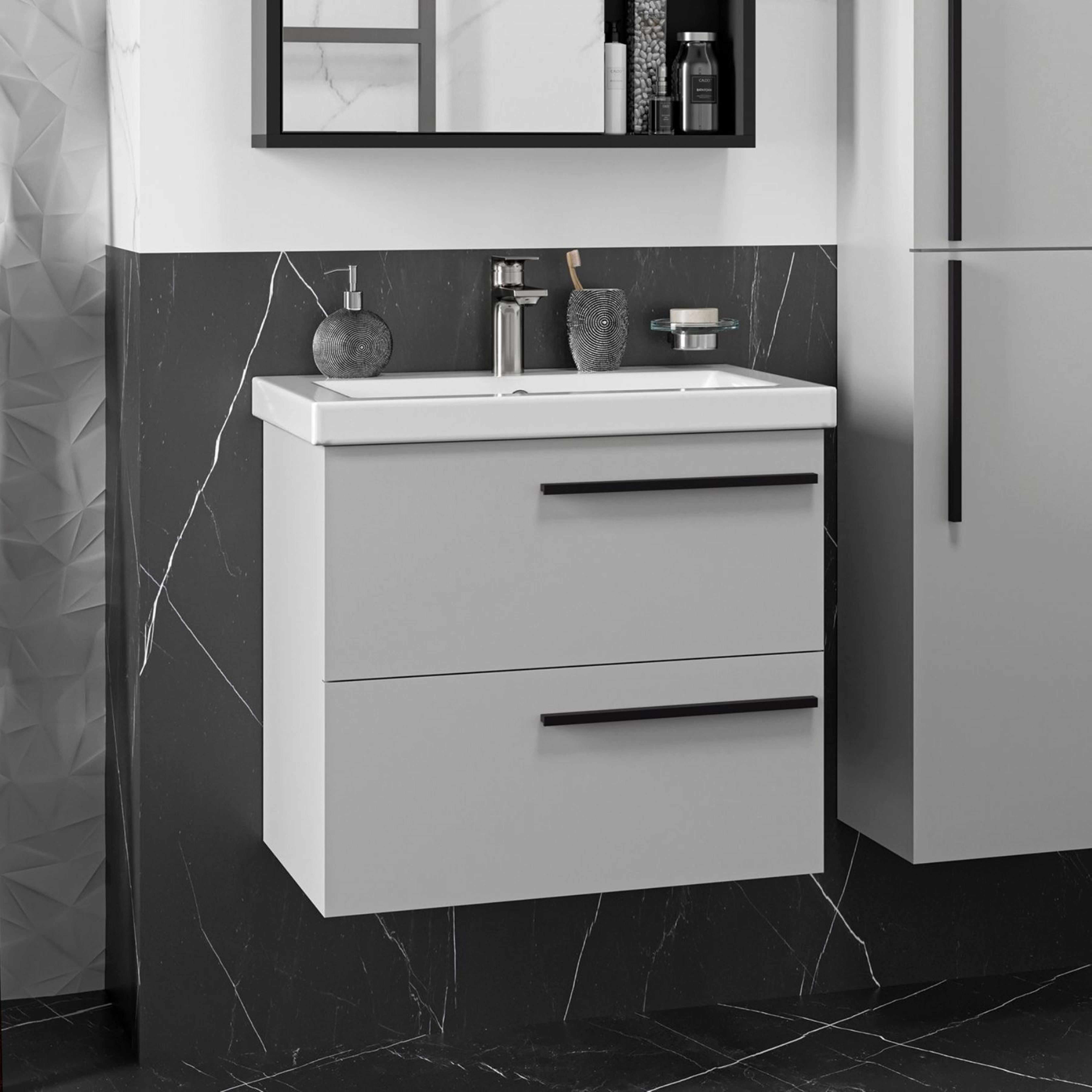 Изображение товара Тумба под раковину Misty Ненси УТ000014445 60см с раковиной цвет голубой