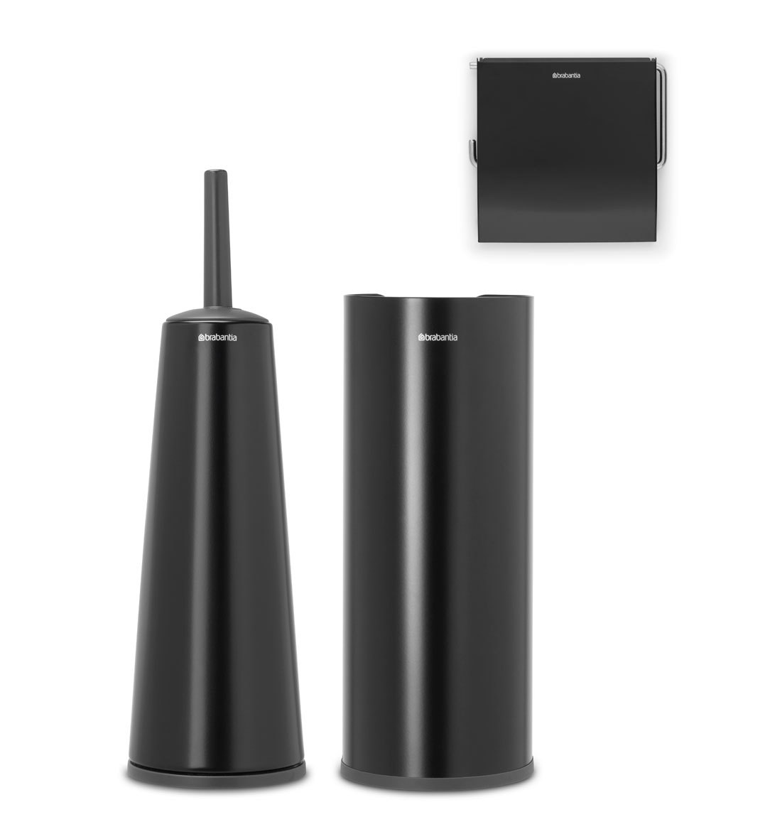 Изображение товара Набор аксессуаров для ванной Brabantia ReNew 280603 цвет черный матовый Изображение товара Набор аксессуаров для ванной Brabantia ReNew 280603 цвет черный матовый