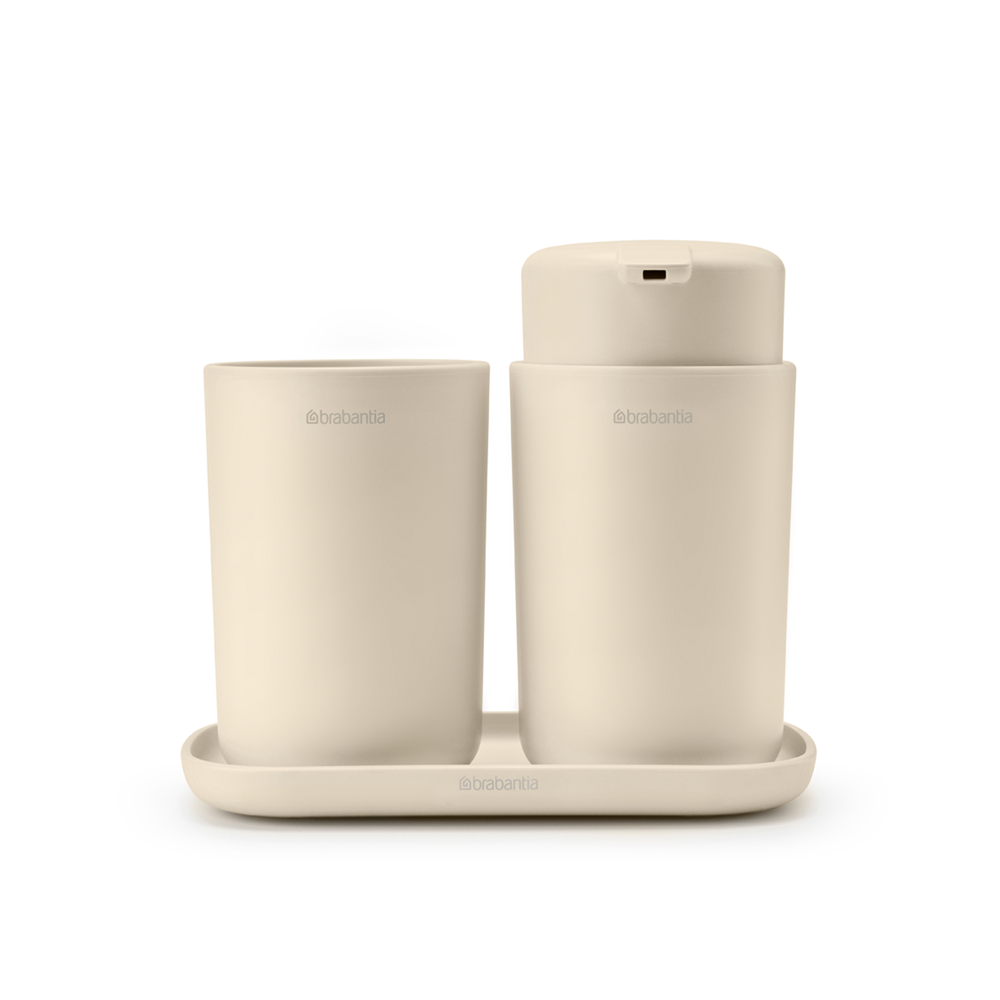 Изображение товара Набор аксессуаров для ванной Brabantia ReNew 223402 цвет бежевый Изображение товара Набор аксессуаров для ванной Brabantia ReNew 223402 цвет бежевый