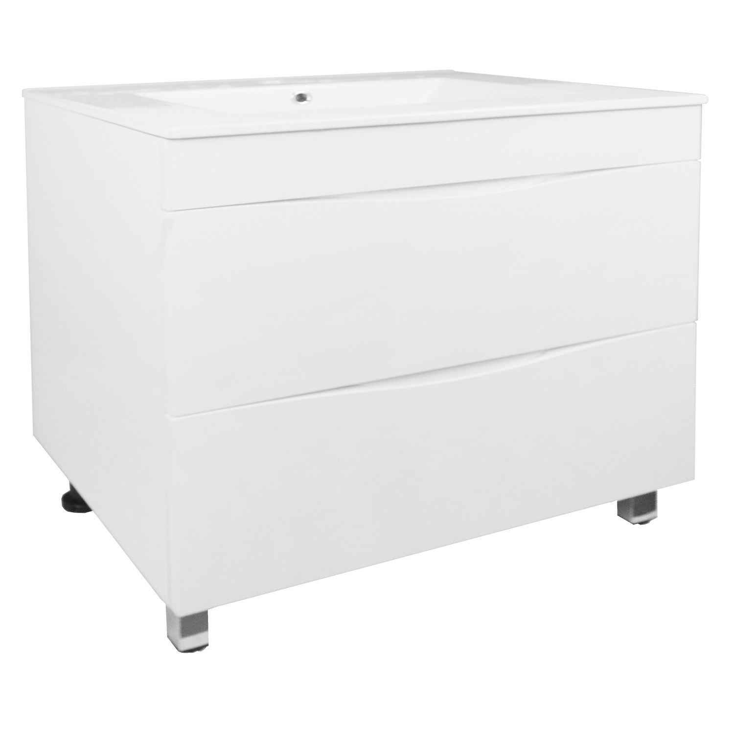 Изображение товара Тумба под раковину Loranto Santorini CS00086974 81см белая с раковиной