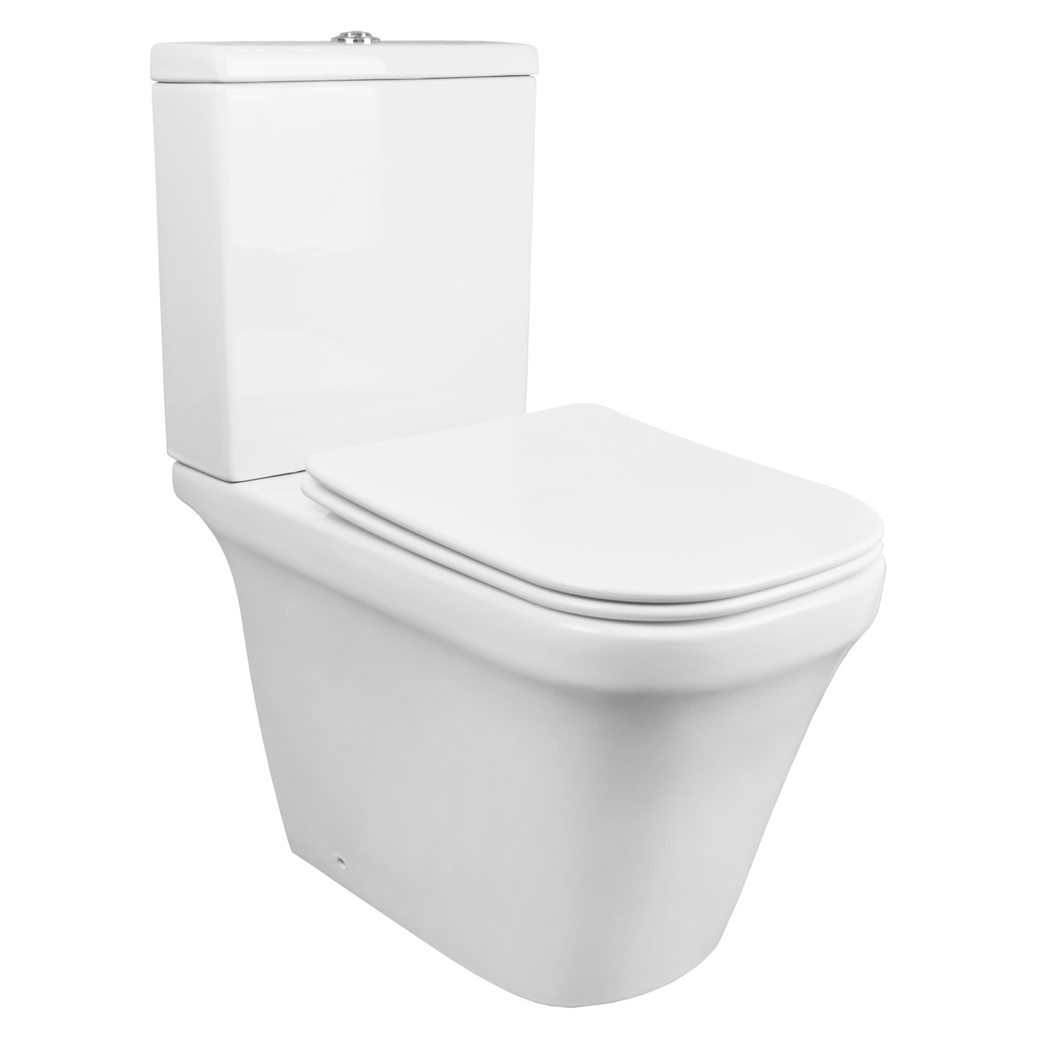 Изображение товара Унитаз-компакт Azario AZ-1503B с горизонтальным выпуском и безободковым дизайном