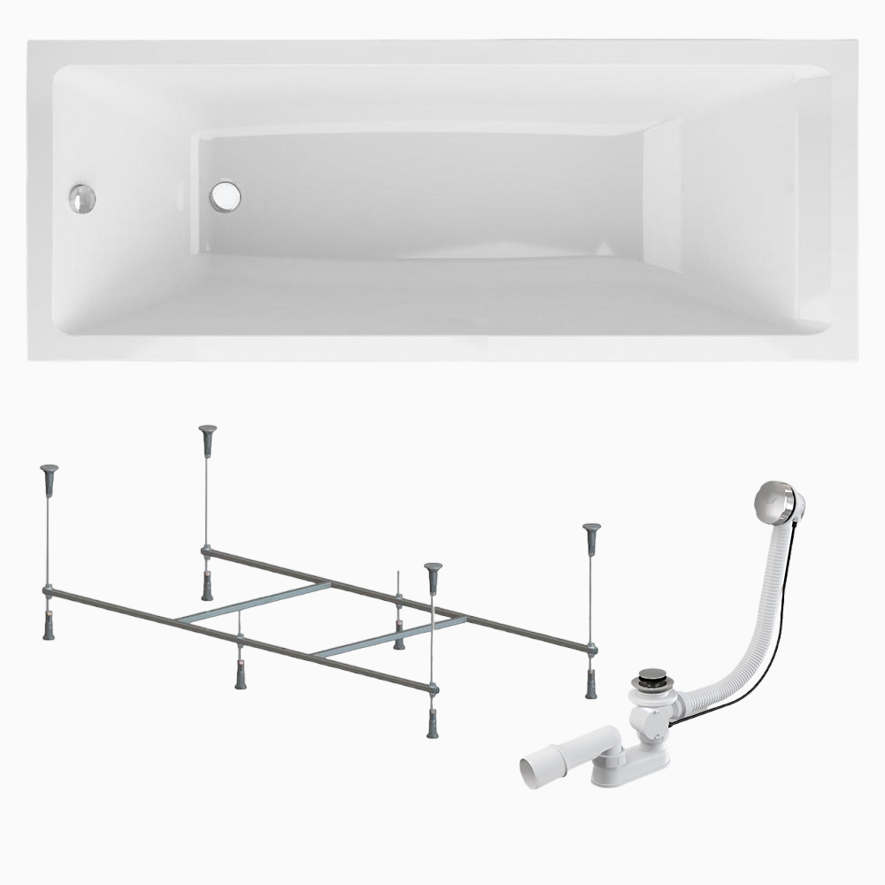 Изображение товара Прямоугольная акриловая ванна AM.PM W93A 180x70см с каркасом и гарантией 15 лет