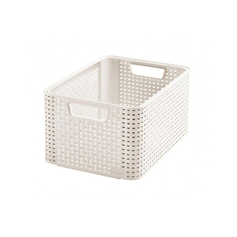 Изображение товара Корзина для ванной комнаты Curver Style 28.70x17x38.60см цвет бежевый Изображение товара Корзина для ванной комнаты Curver Style 28.70x17x38.60см цвет бежевый