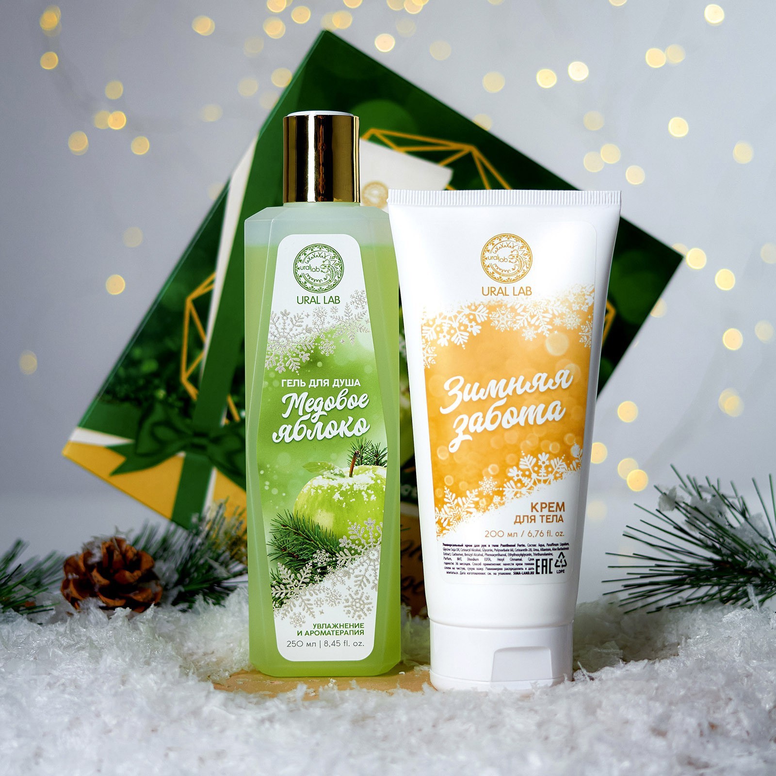 Изображение товара Гель для душа URAL LAB Медовое яблоко + Крем тела