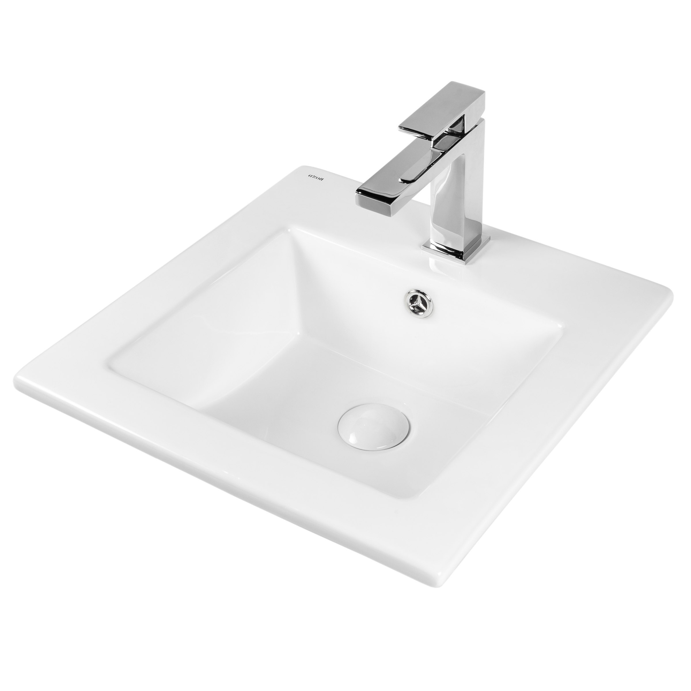 Изображение товара Раковина мебельная Bond SLM06410 41.5см белая квадратная встраиваемая ванная