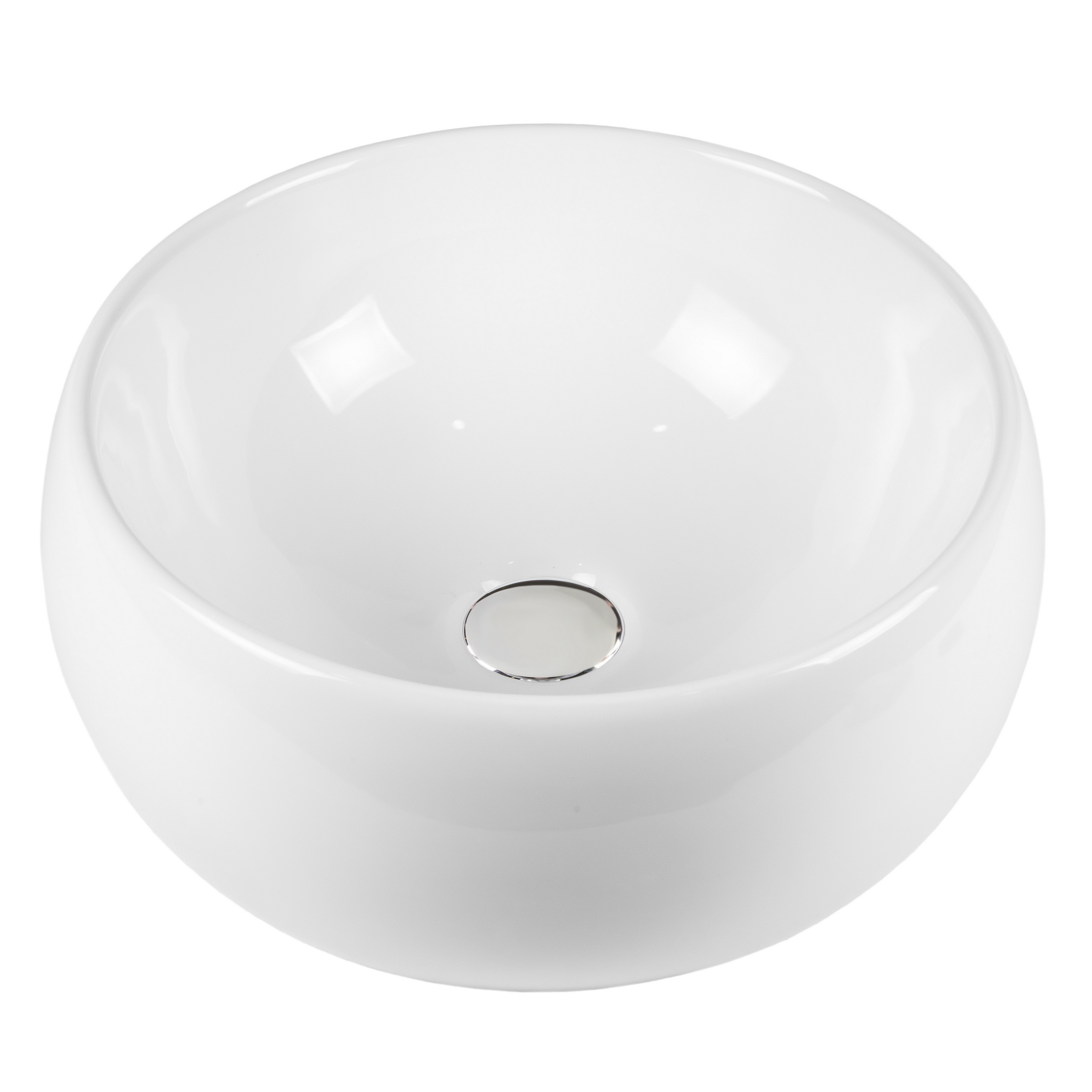 Изображение товара Раковина накладная круглая Bond SLM52390 белая вес 11 кг современный дизайн