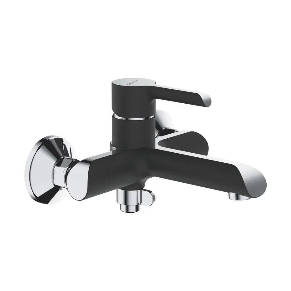 Изображение товара Смеситель для ванны Shevanik S6002H однорычажный с душевой лейкой цвет черный, хром