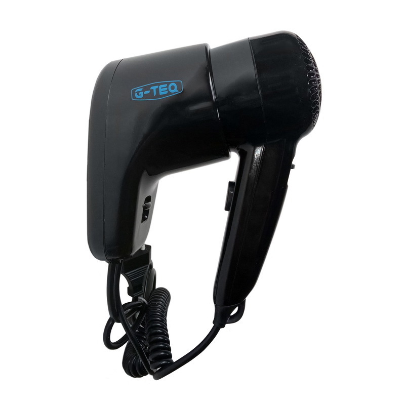 Изображение товара Настенный фен G-TEQ 8724B мощностью 1200 Вт черный для общественных помещений