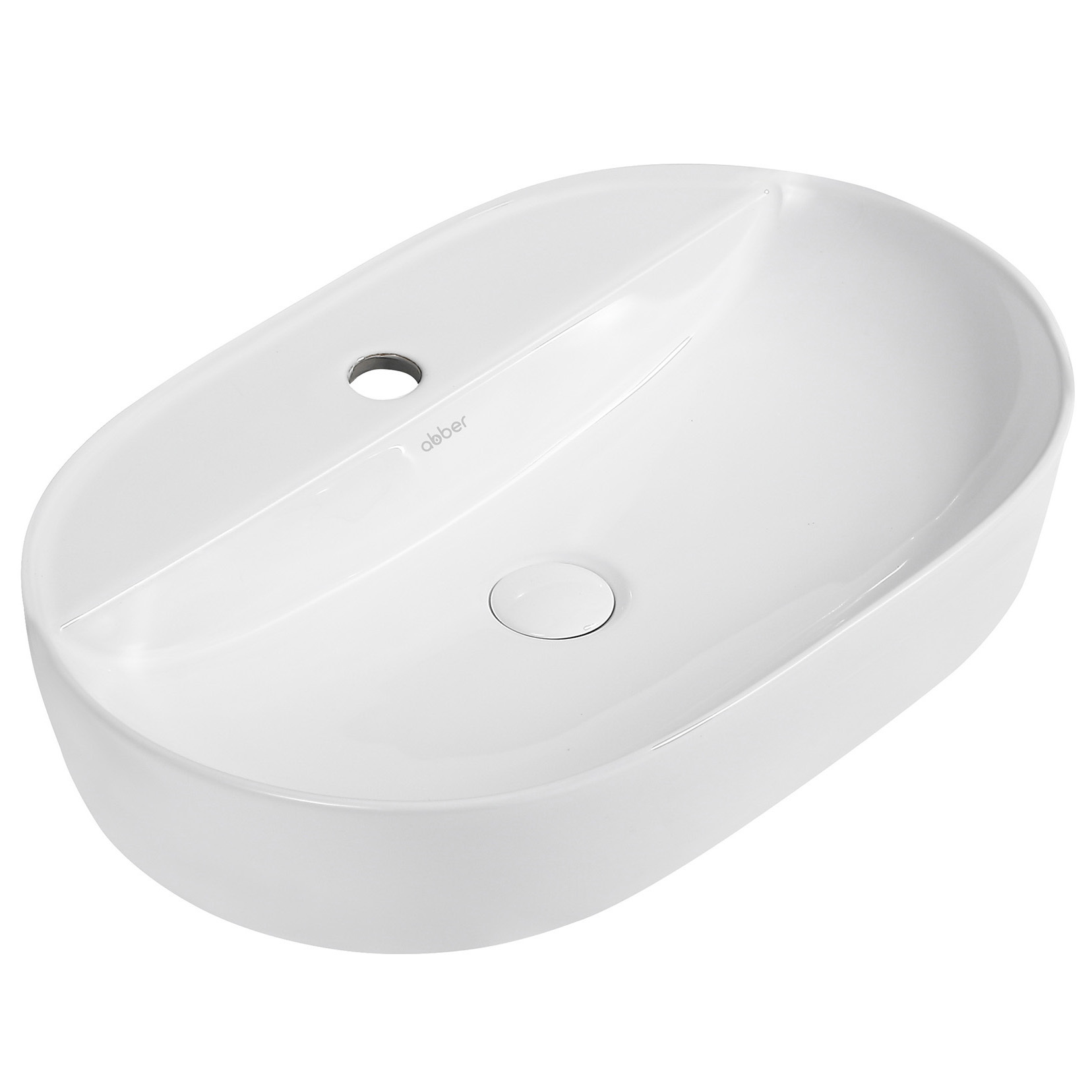 Изображение товара Раковина накладная ABBER Bequem AC2113 белая 61х40,5 см