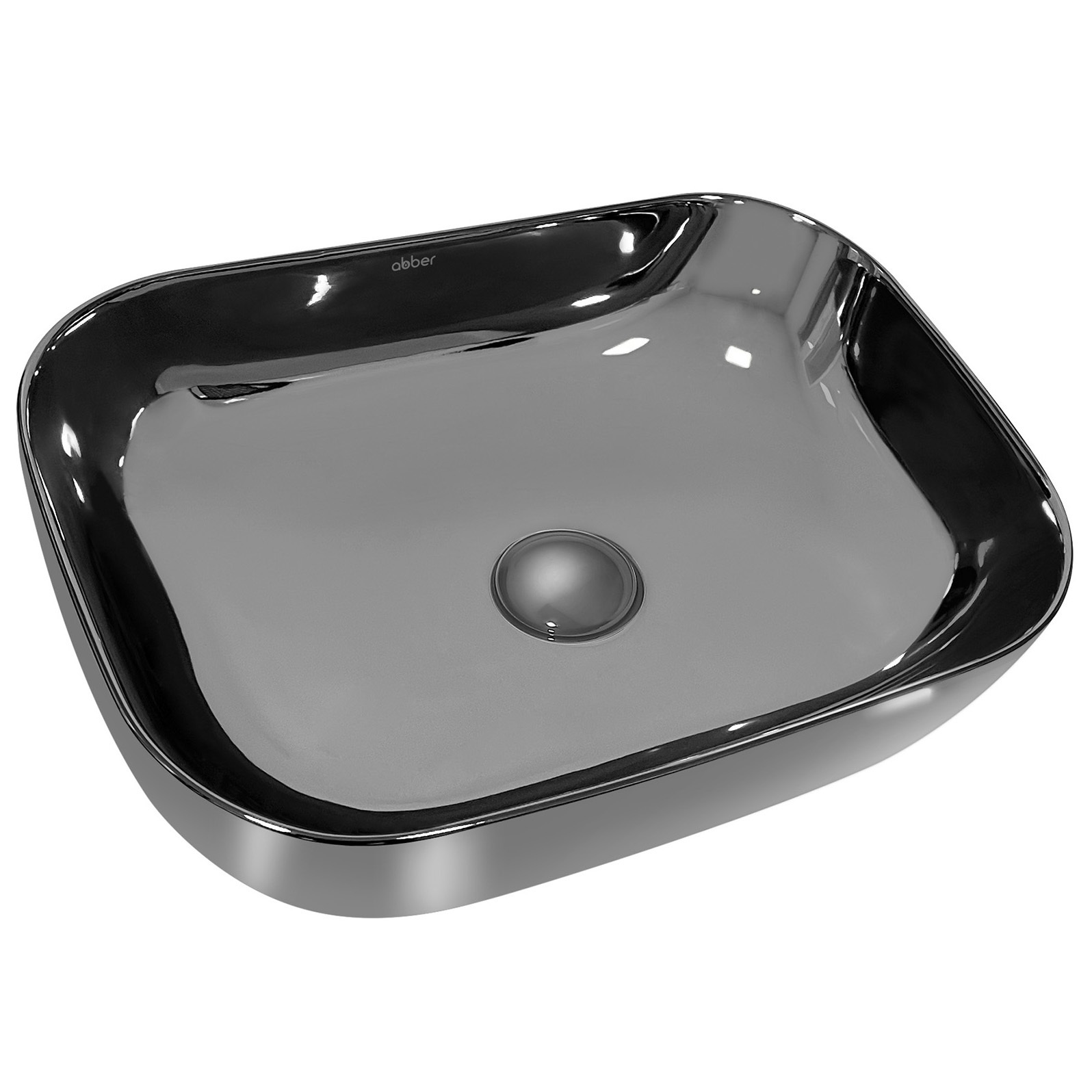 Изображение товара Раковина накладная Abber rechteck AC2200GS 46см цвет серый/серебристый
